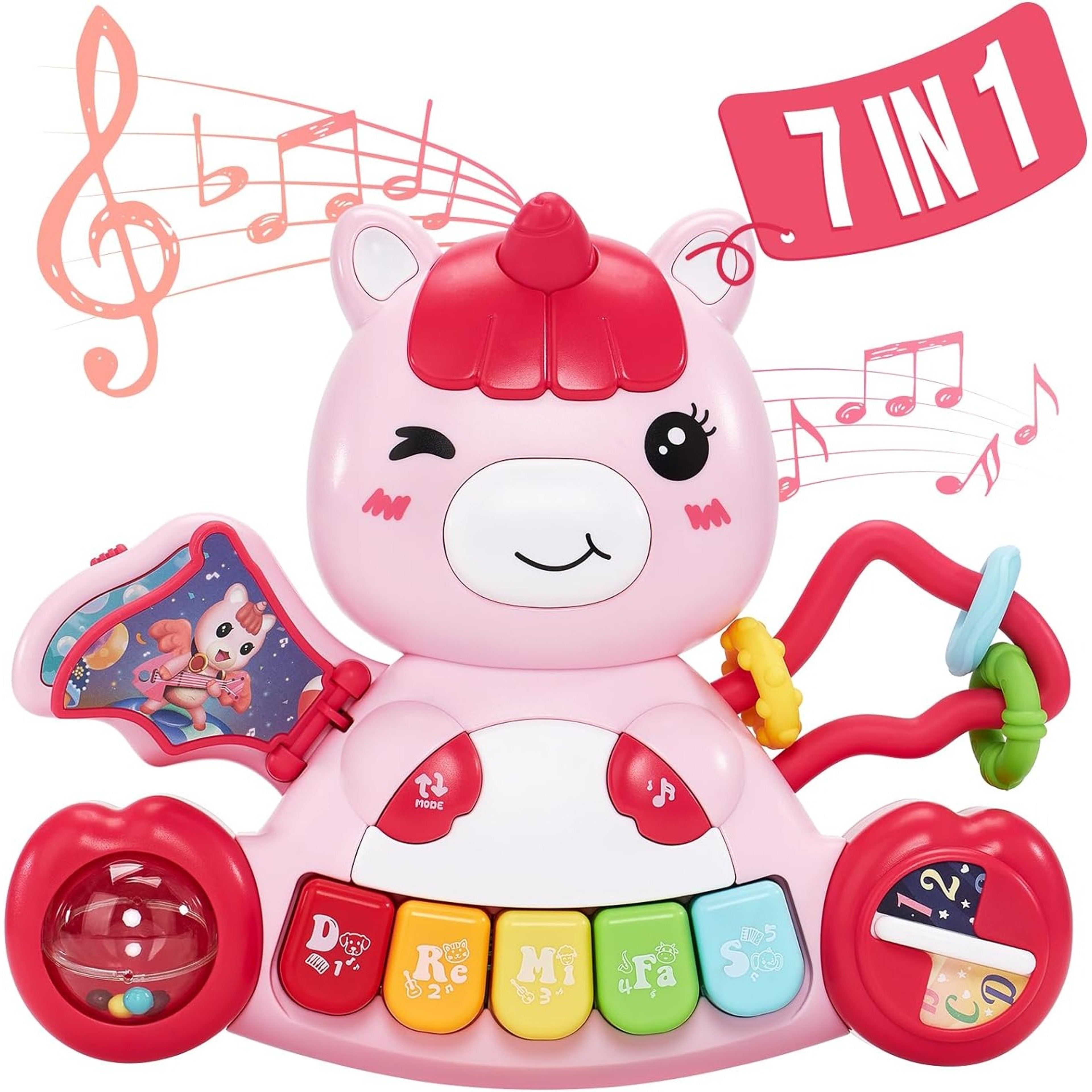 Unicorn Musical Light Piano Toys Early Learning Baby Boys Girls Educational Activity Gift – view 7