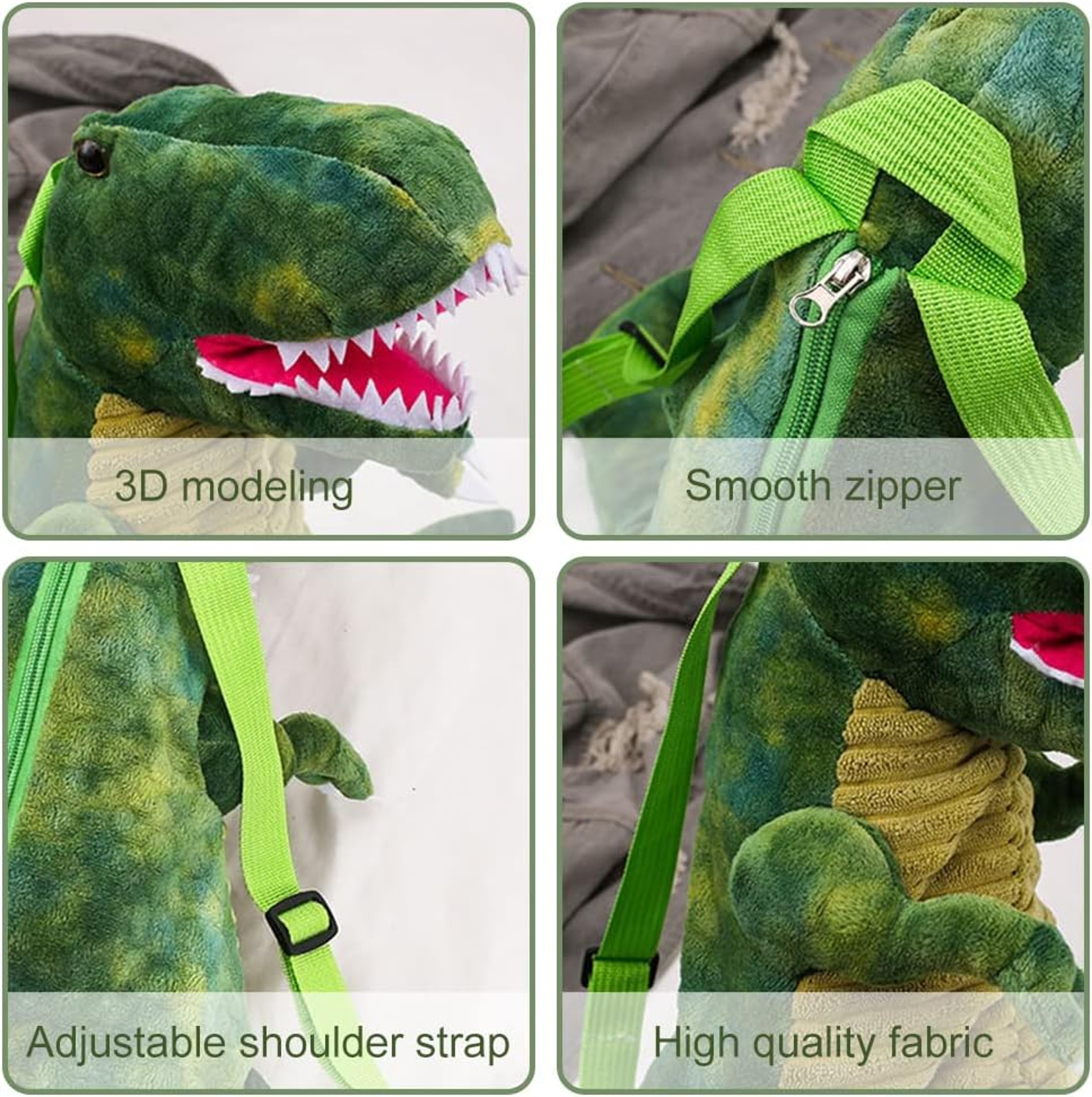 Dinosaur Costume Accessories for Boys, Plush T-Rex Backpack for Kids with Adjustable Straps – view 5