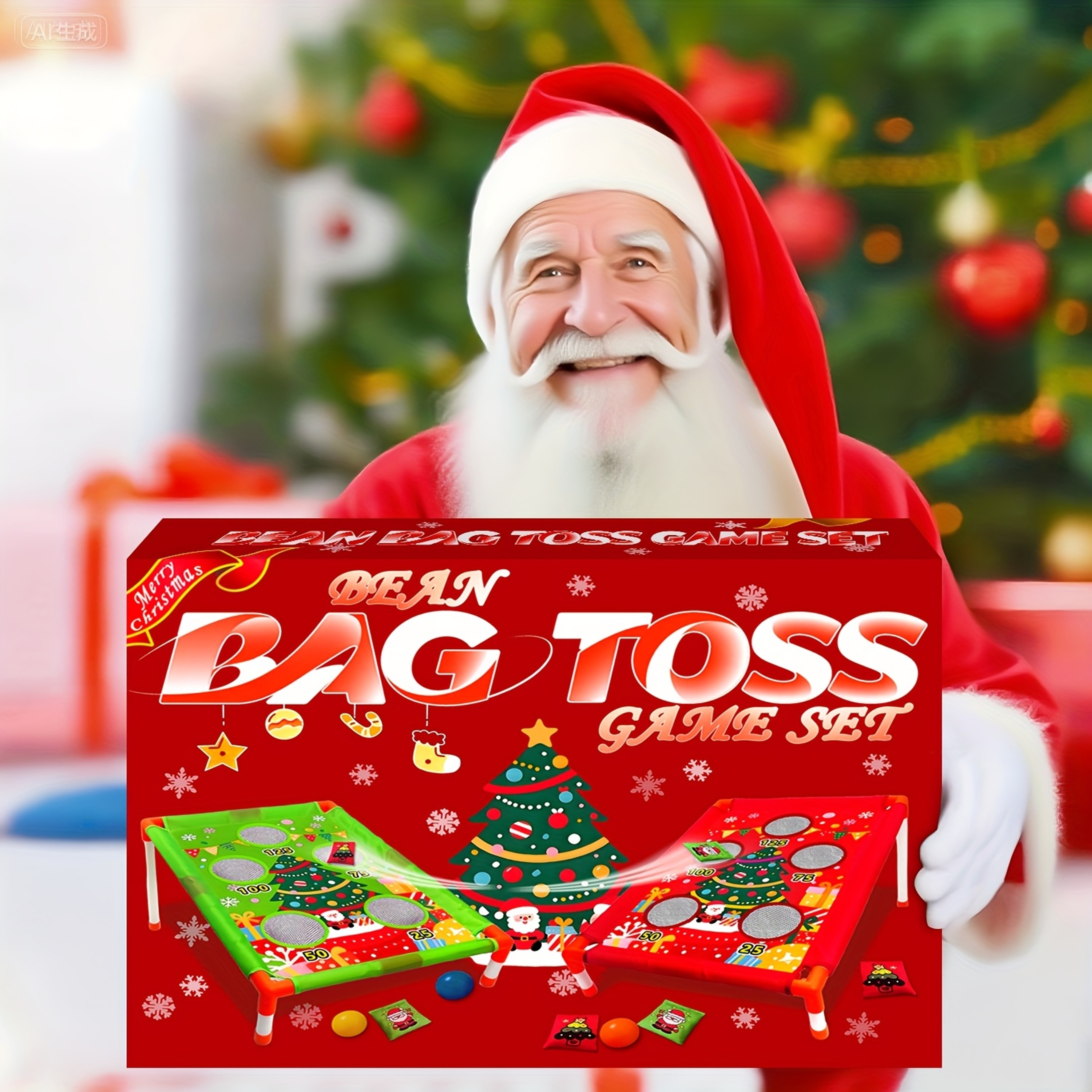 Carnival Games Christmas Bean Bags Toss, Backyard Sports Game, Outdoor Toys for Kids, Xmas Gift Idea – view 5