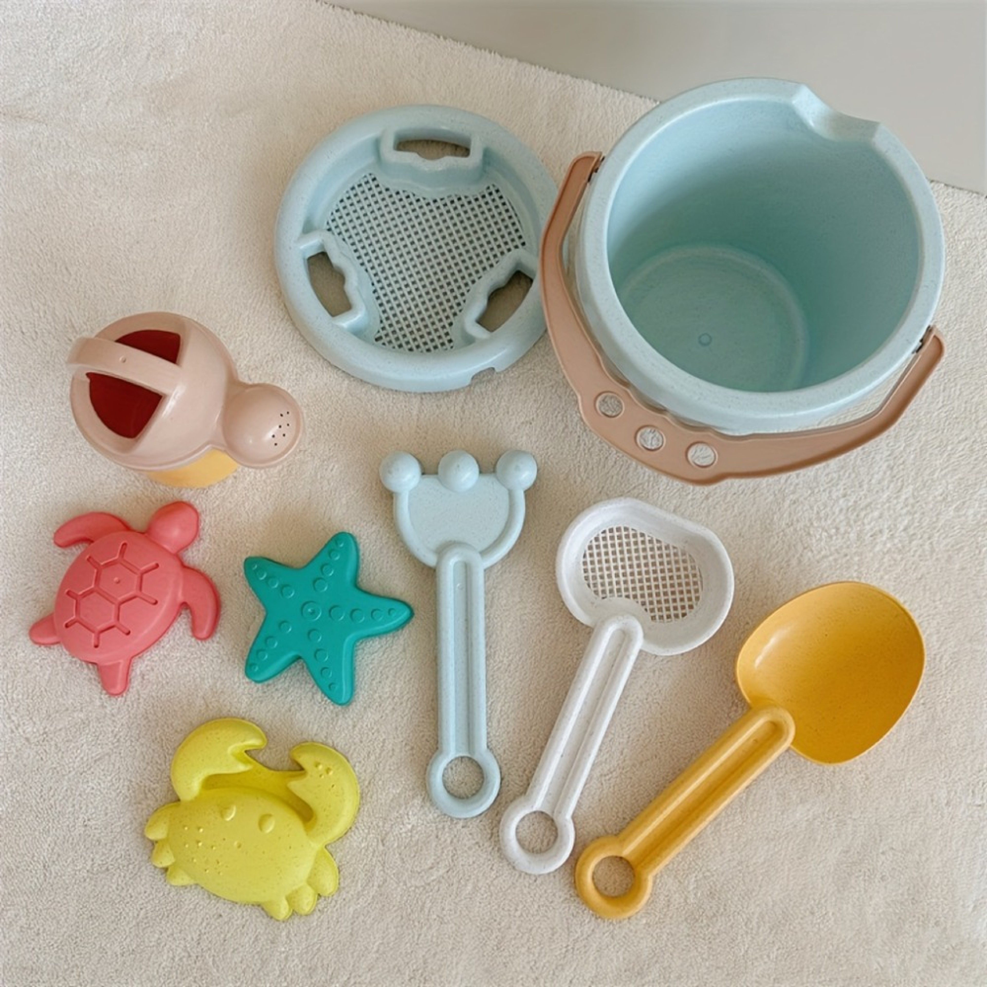 Kids Beach Toy Set, Sea Creatures Sandbox Toys, Toddlers Sand Toys, Bucket Watering Shovel, Travel Outdoor Toy Kit for K – view 7