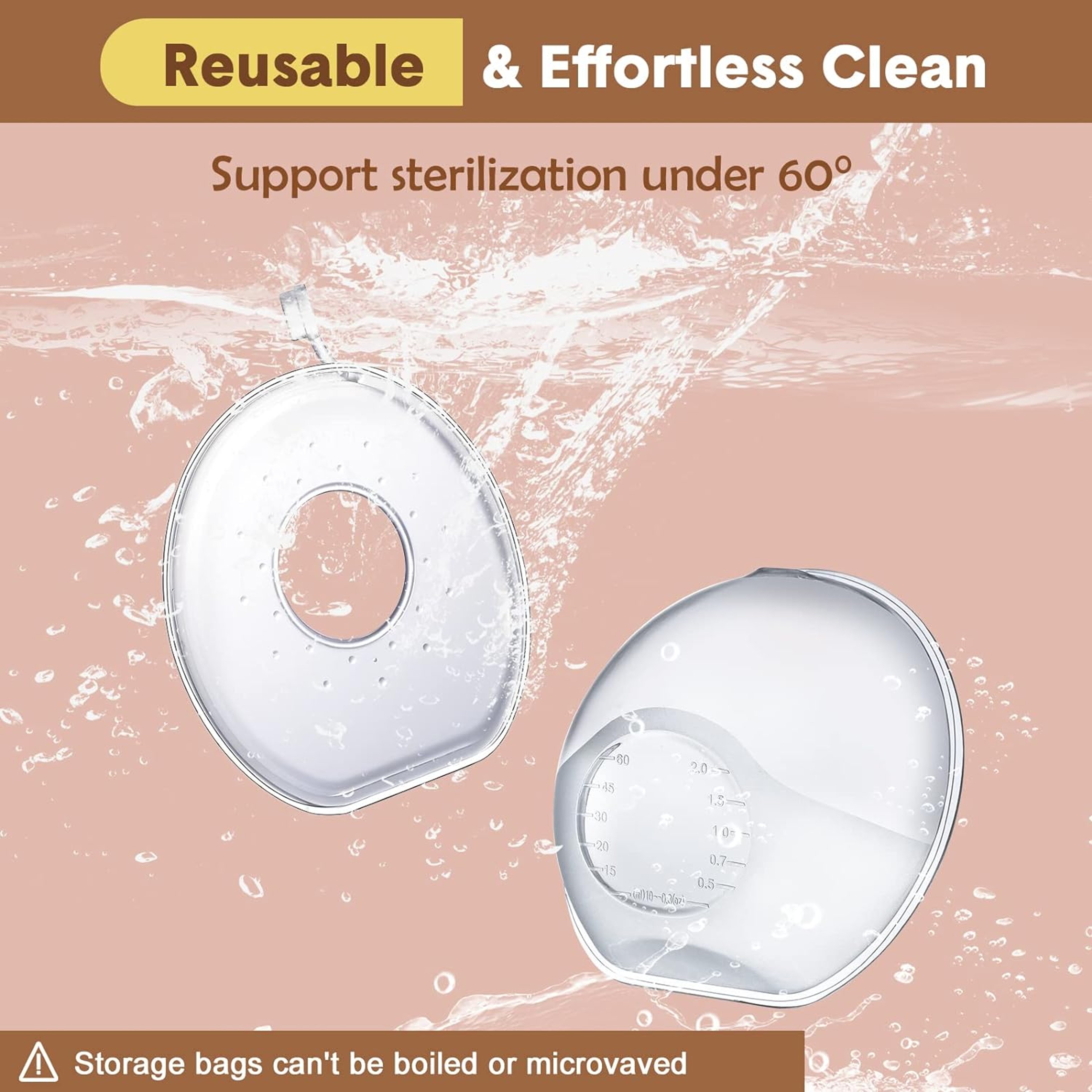 Breastfeeding Breast Shell Silicone Nursing Pad Milk Saver Cup For Nursing Moms Set 5