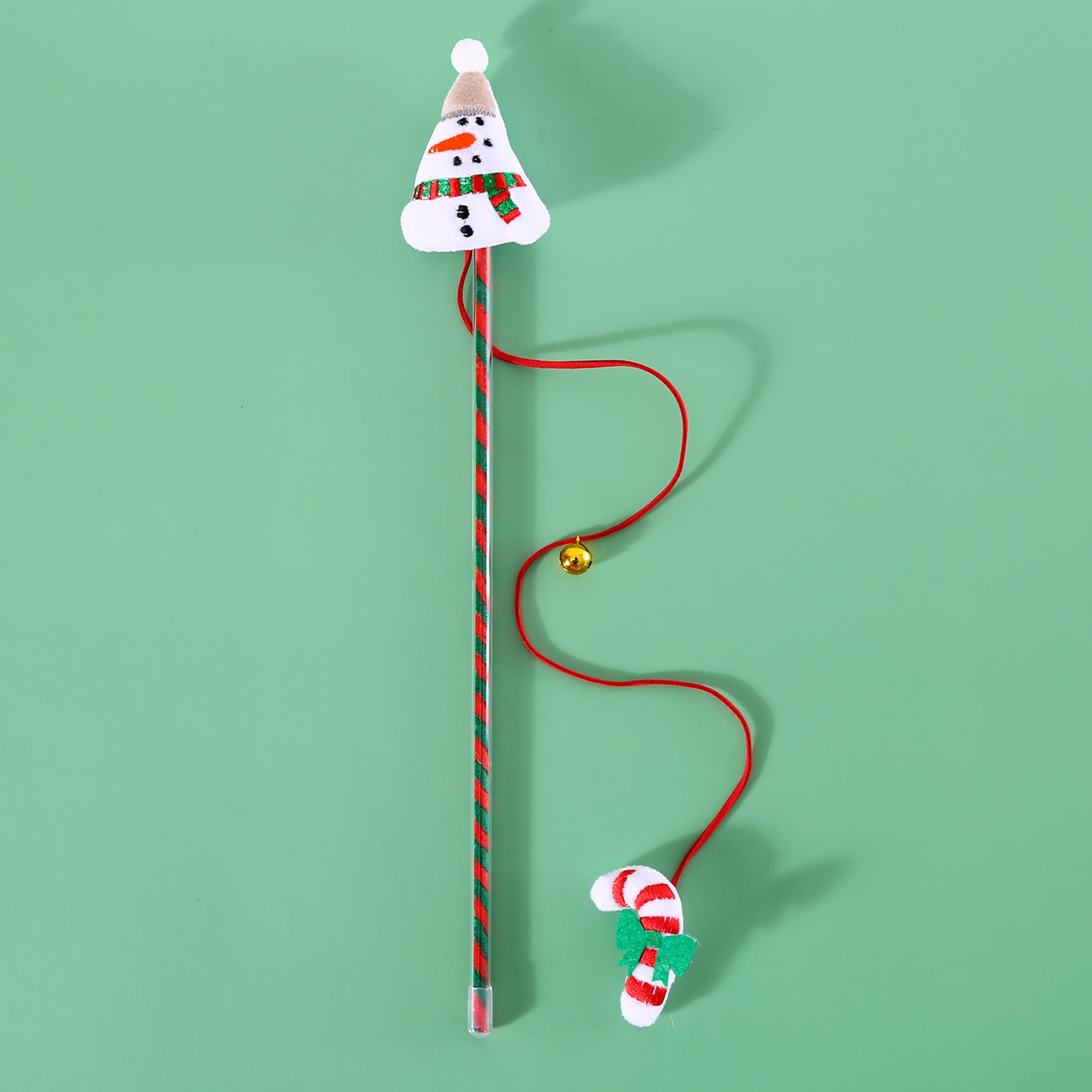 Interactive Cat Toys Kitten With Bell Santa Claus Snowman Elk Cat Toy Christmas Cats Wand Supplies 5