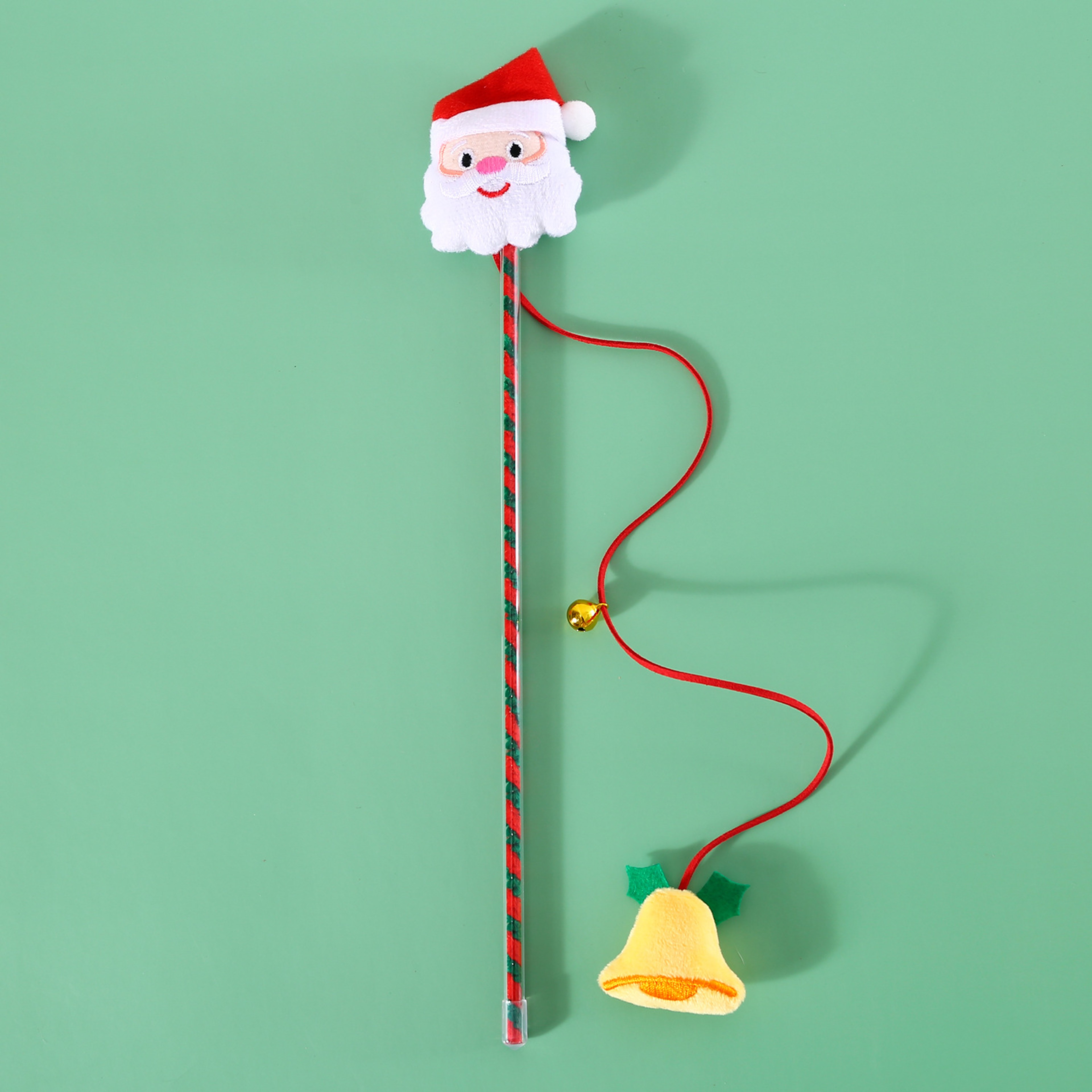 Interactive Cat Toys Kitten With Bell Santa Claus Snowman Elk Cat Toy Christmas Cats Wand Supplies 4