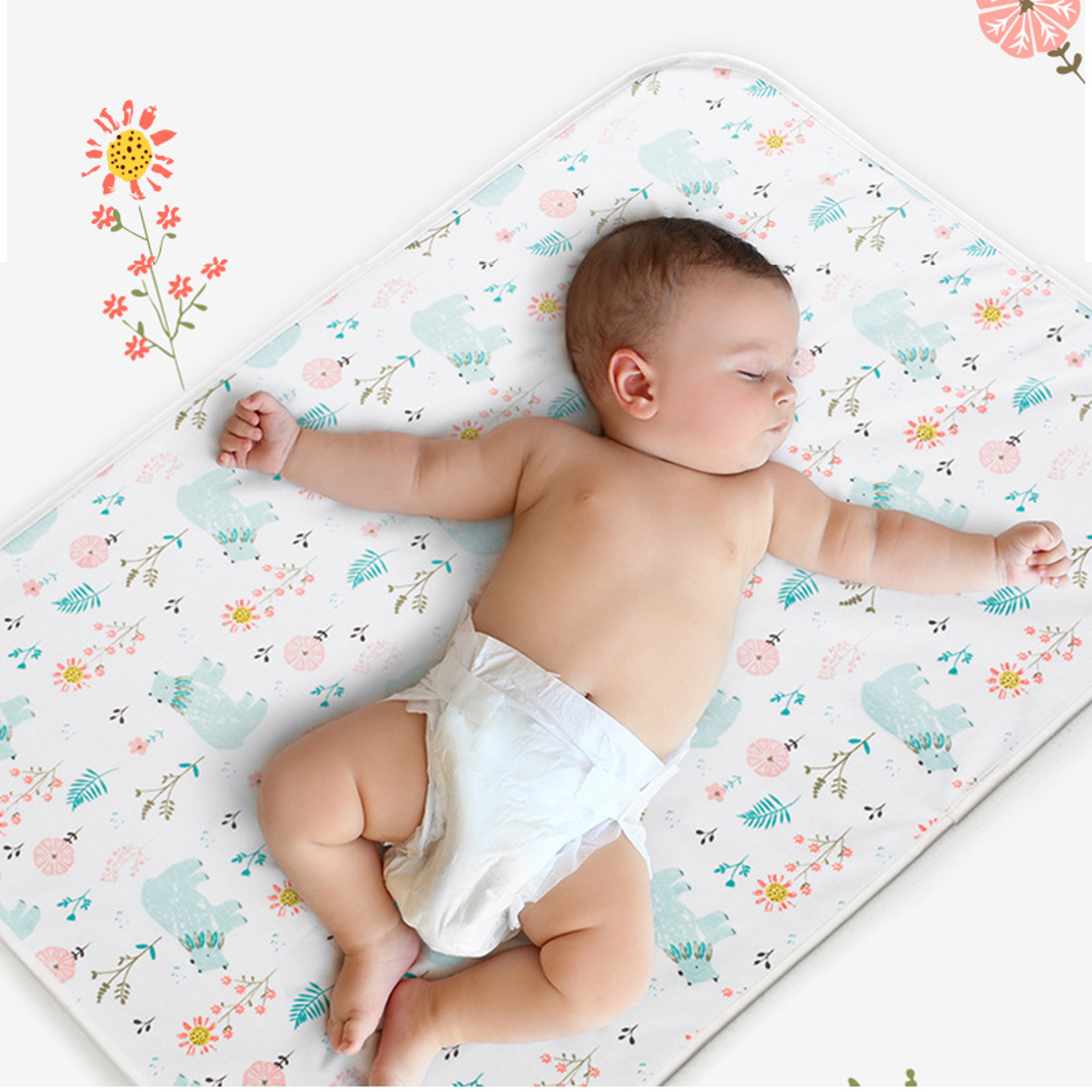 Large Toddler Mattress Protector Baby Bed Pad Waterproof Washable 0