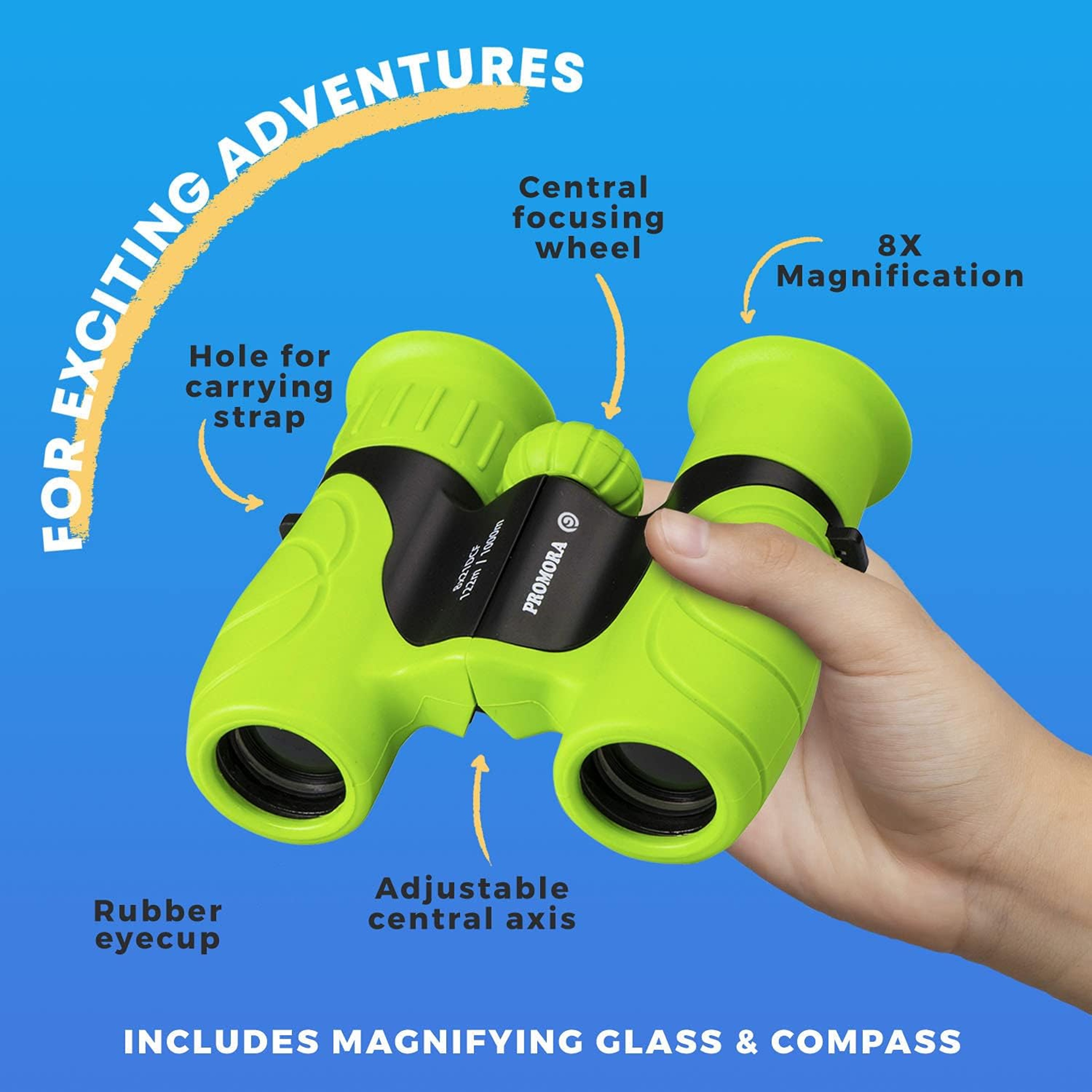 Kids Binoculars Set Magnifying Glass Compass Telescope Toy For Boys  Girls 3