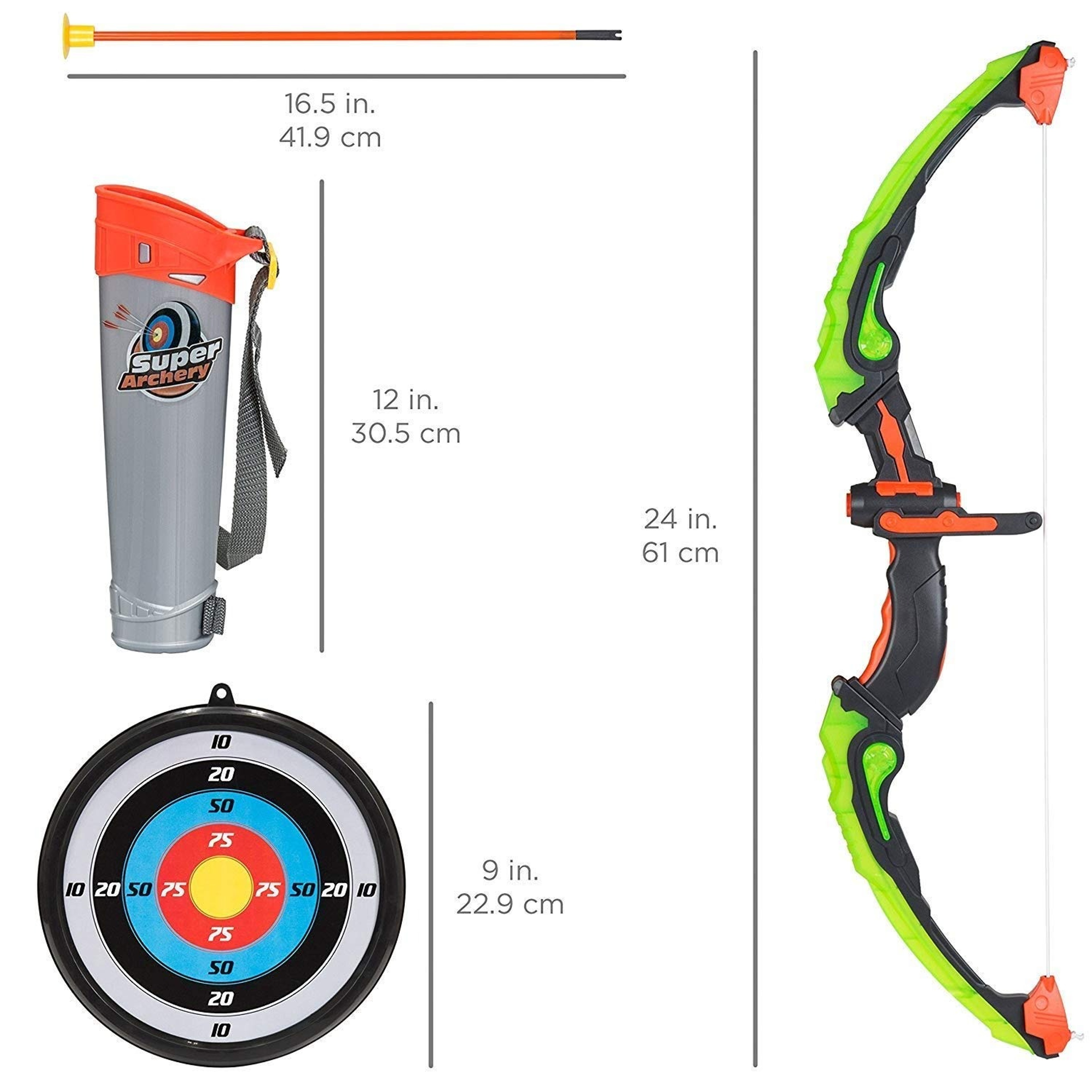 LED Light Up Archery Toy Set For Kids Bow And Arrow Game With Quiver Indoor And Outdoor Sport Toys  1