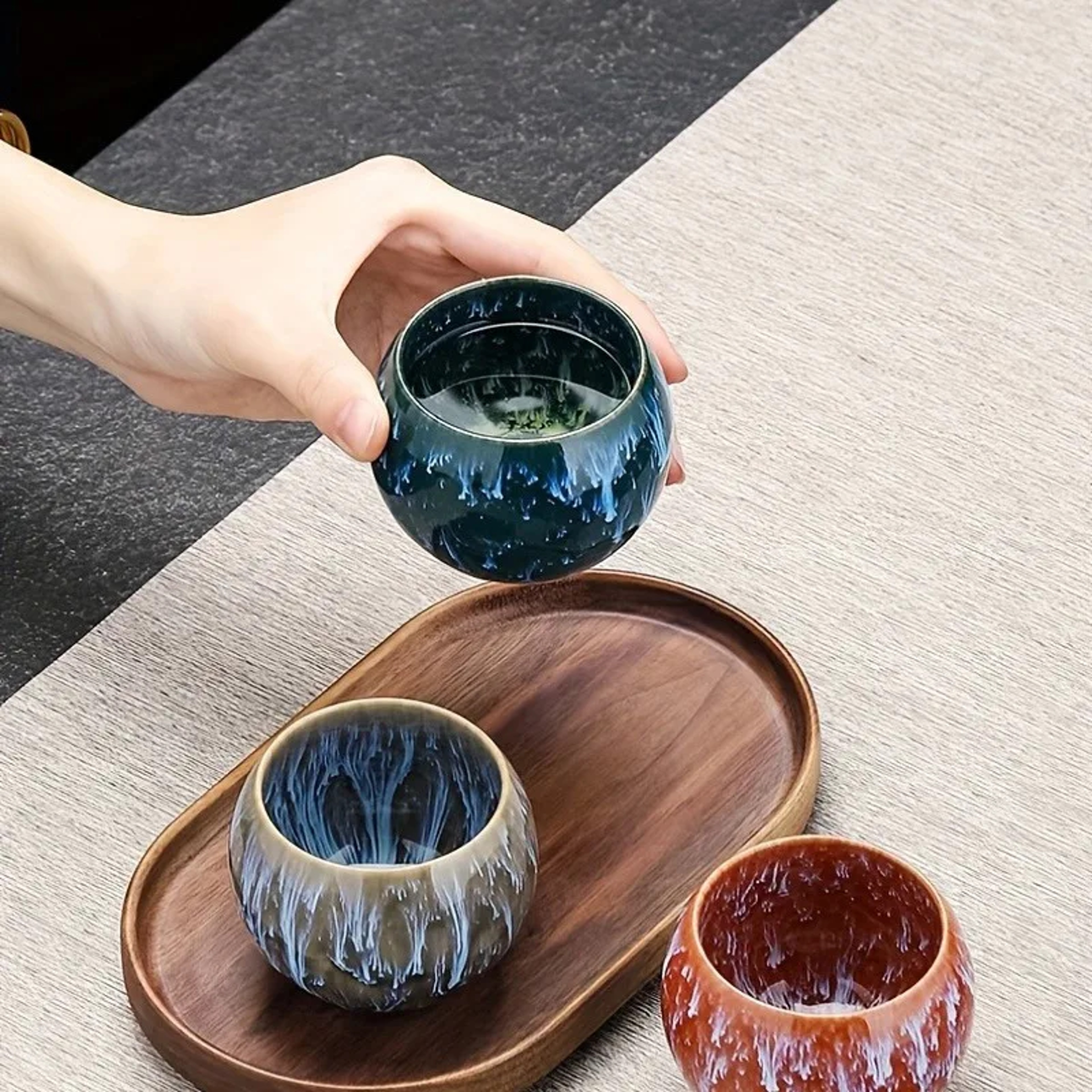 High-End Kung Fu Tea Set with Ceramic Japanese Teacups Gift Box – view 4