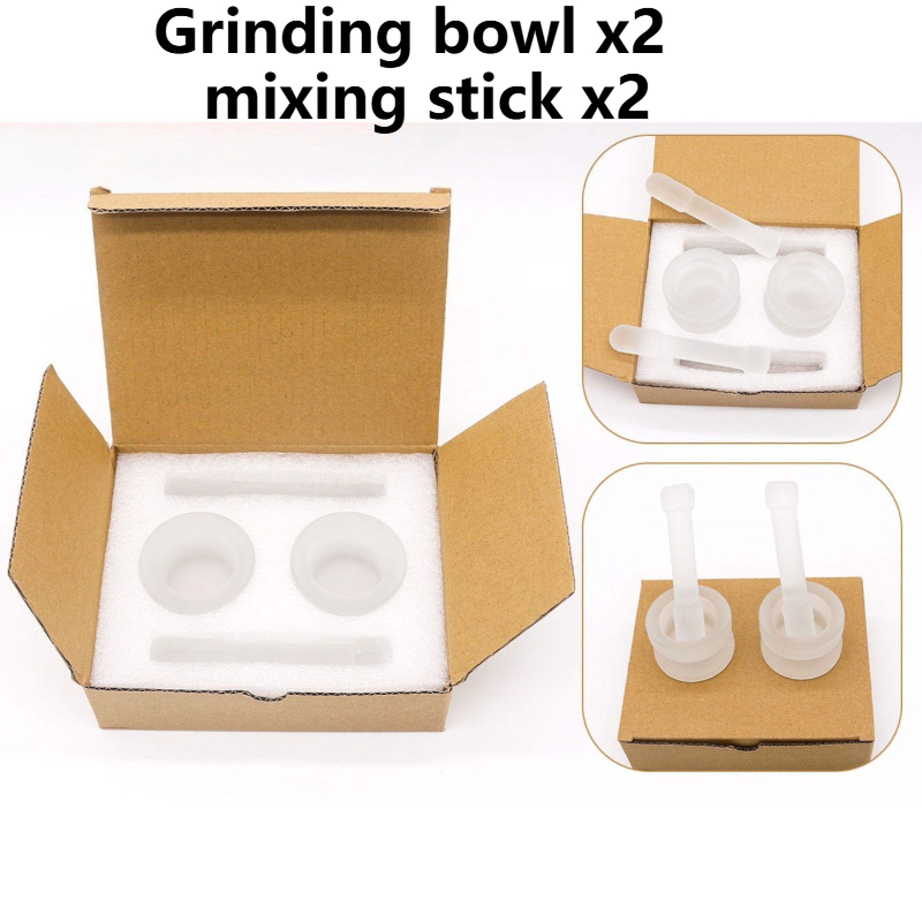 Mini Glass Mortar and Pestle Set, White Bowl for Medicine Grinding, Mixing, Crushing Pills, Perfect for Pharmacy Lab – view 7