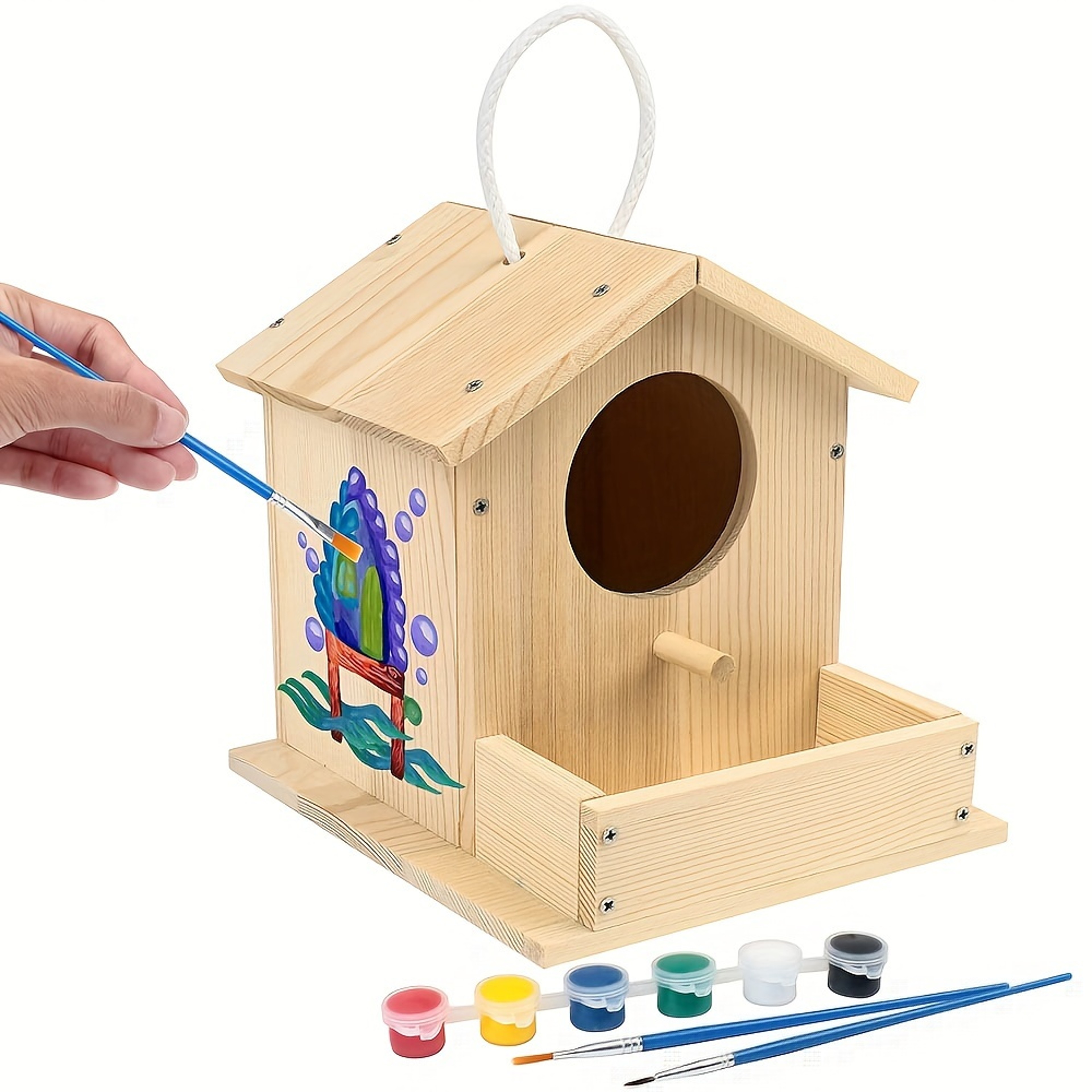 DIY Wooden Bird House Kits For Kids  Adults Creative Arts And Crafts Set With Unfinished Wood Birdh 6