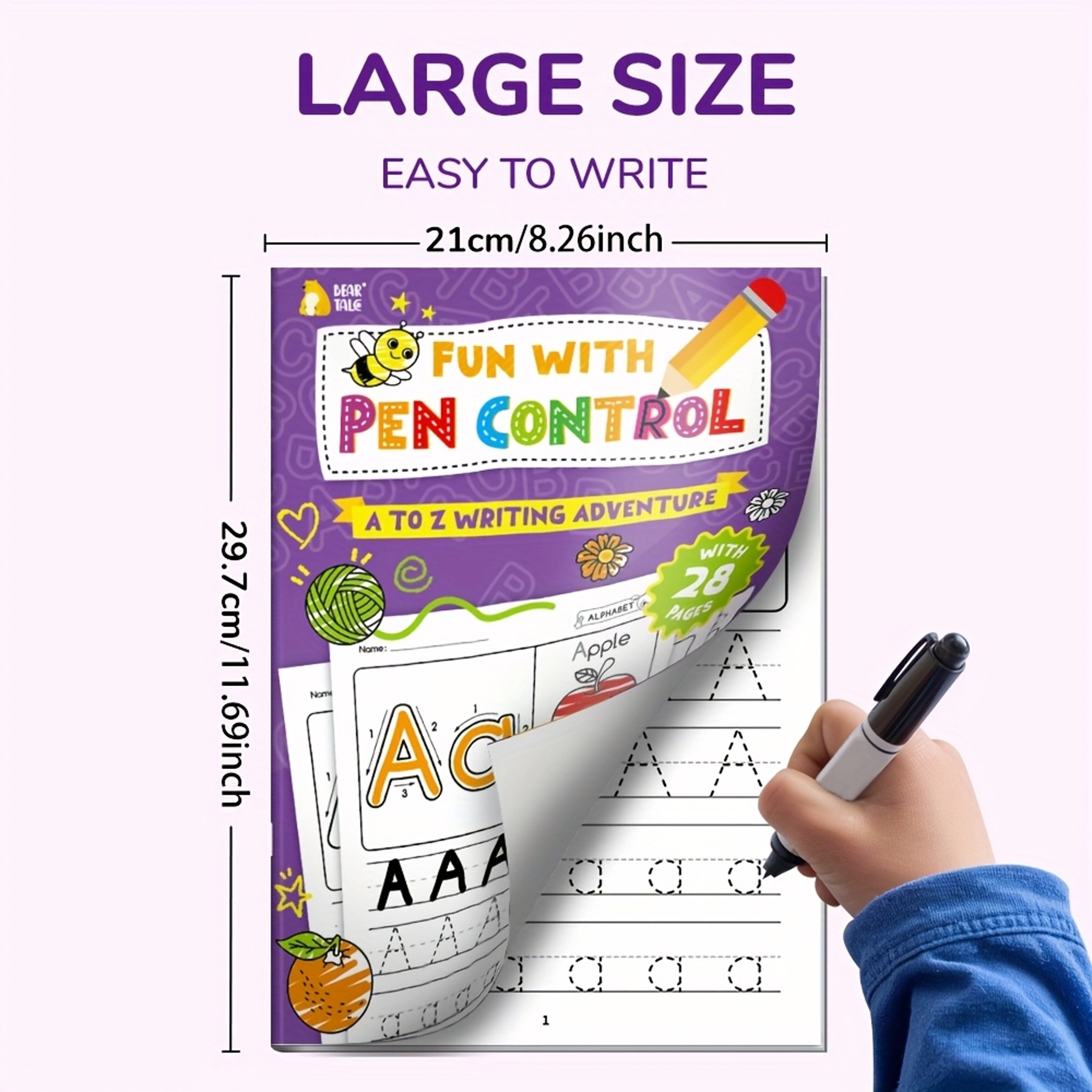 Educational Workbook for Preschool Learning, Alphabet Tracing, Busy ABC Color Book for Kids, Letter Tracing Fun for Boys – view 7