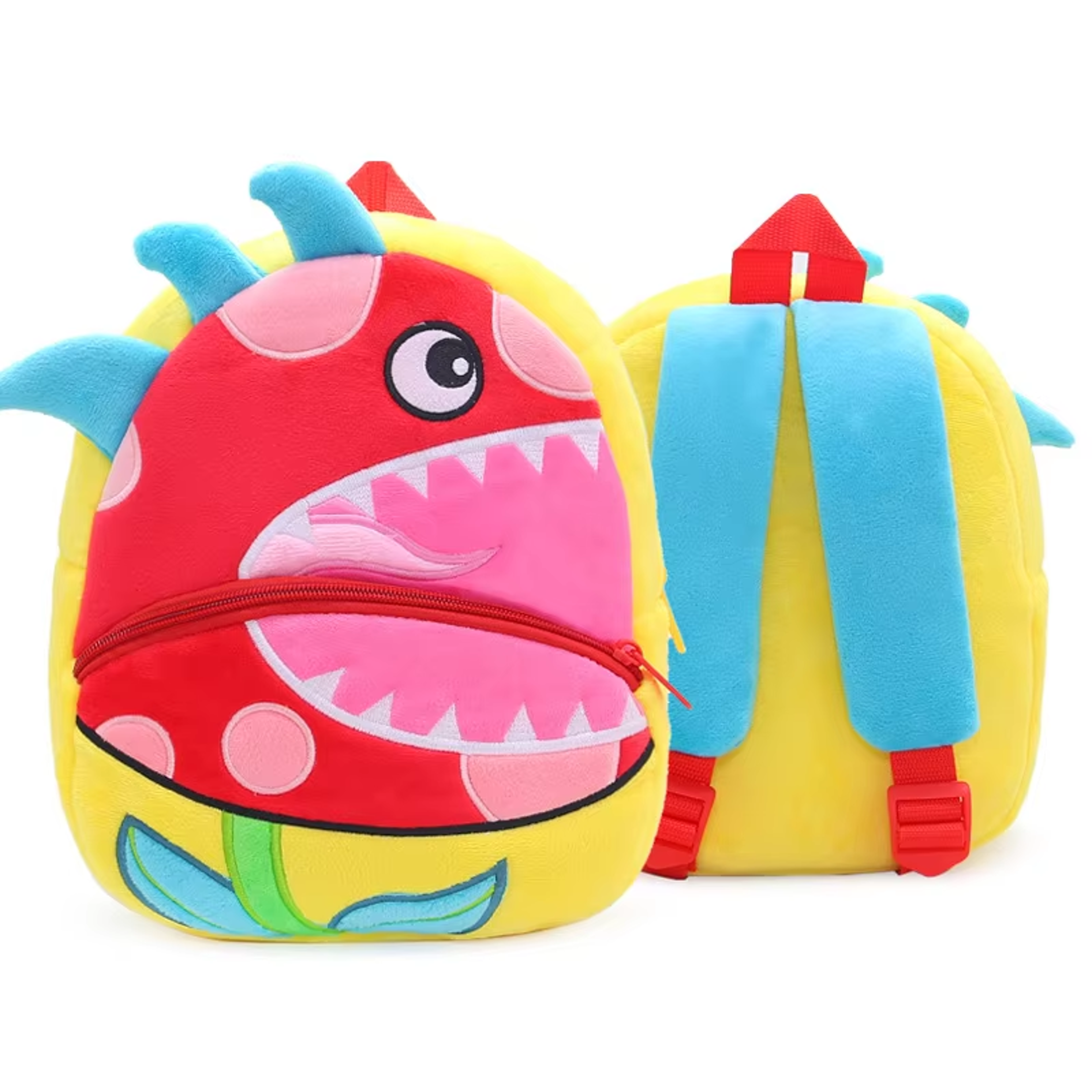 Mini Plushie Avocado Pumpkin Strawberry Backpack, Cute Cartoon Toddlers Schoolbag for Kids, Kindergarten Bookbag – view 14