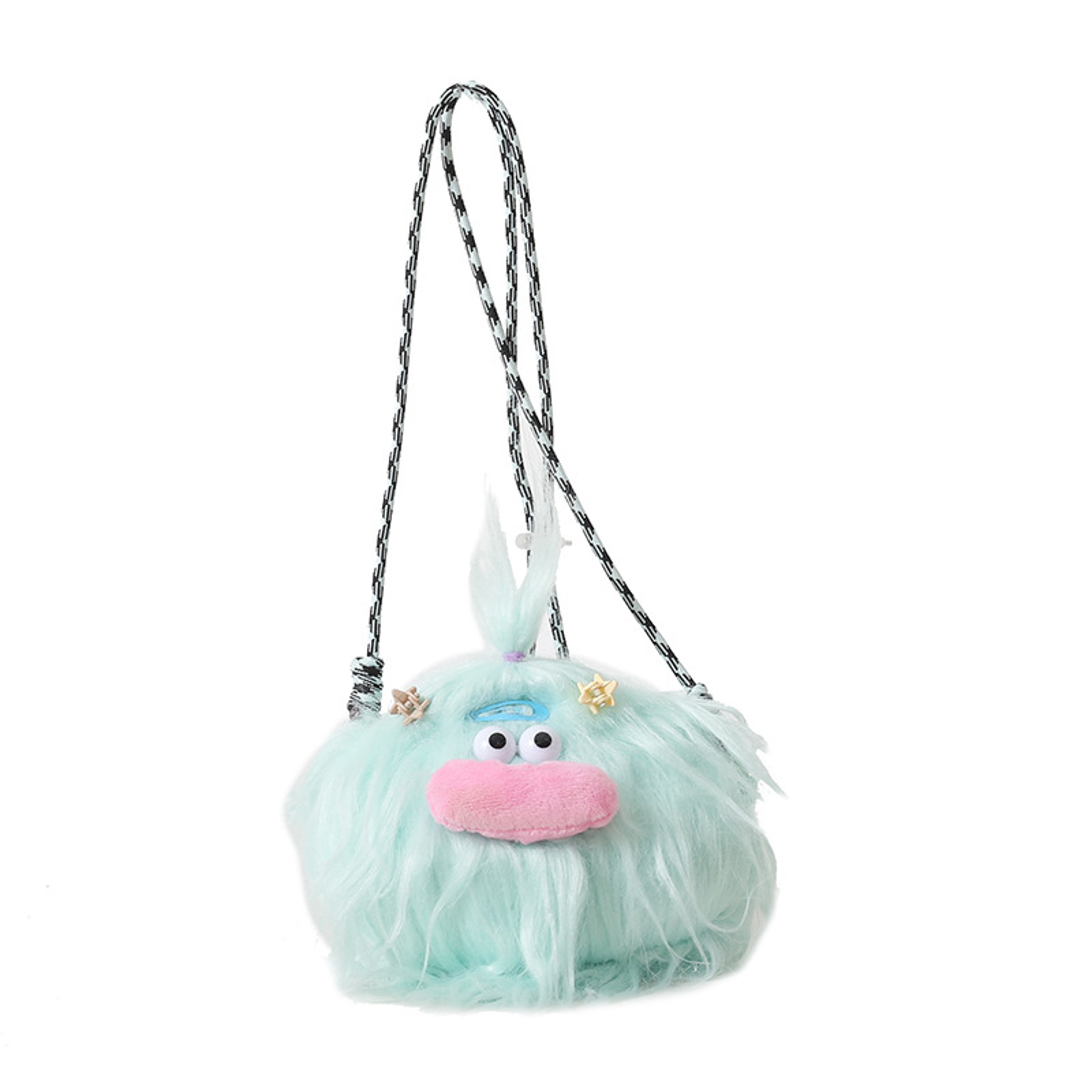 Cute Doll Personality Plush Toy, Fun Long Hair Braided Crossbody Bag, Funny Plush Shoulder Bag – view 9
