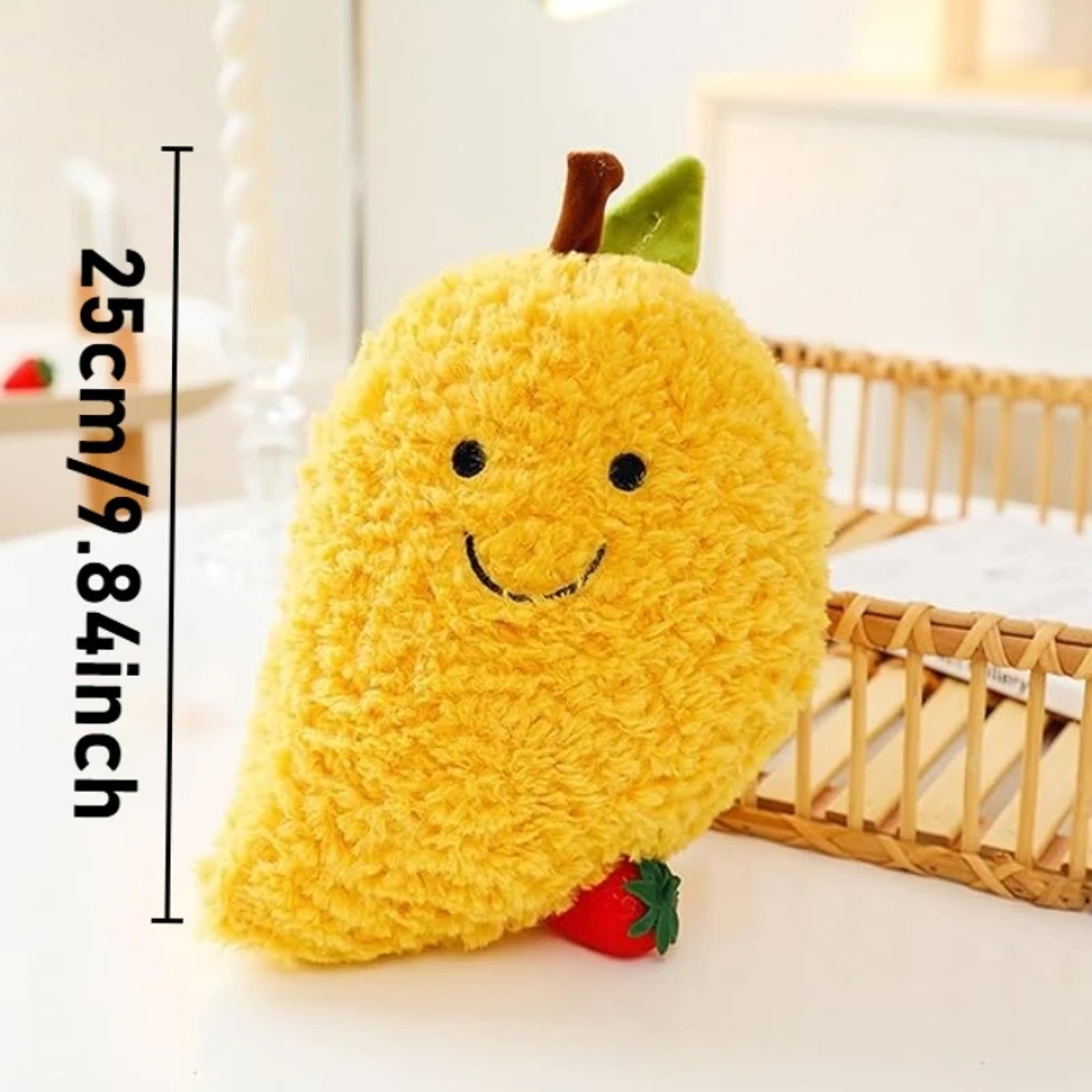 Stuffed Fruit Toys, Cute Mango, Watermelon, Avocado, Strawberry, Sensory Gift for Birthday, Fun Plush Decor – view 2