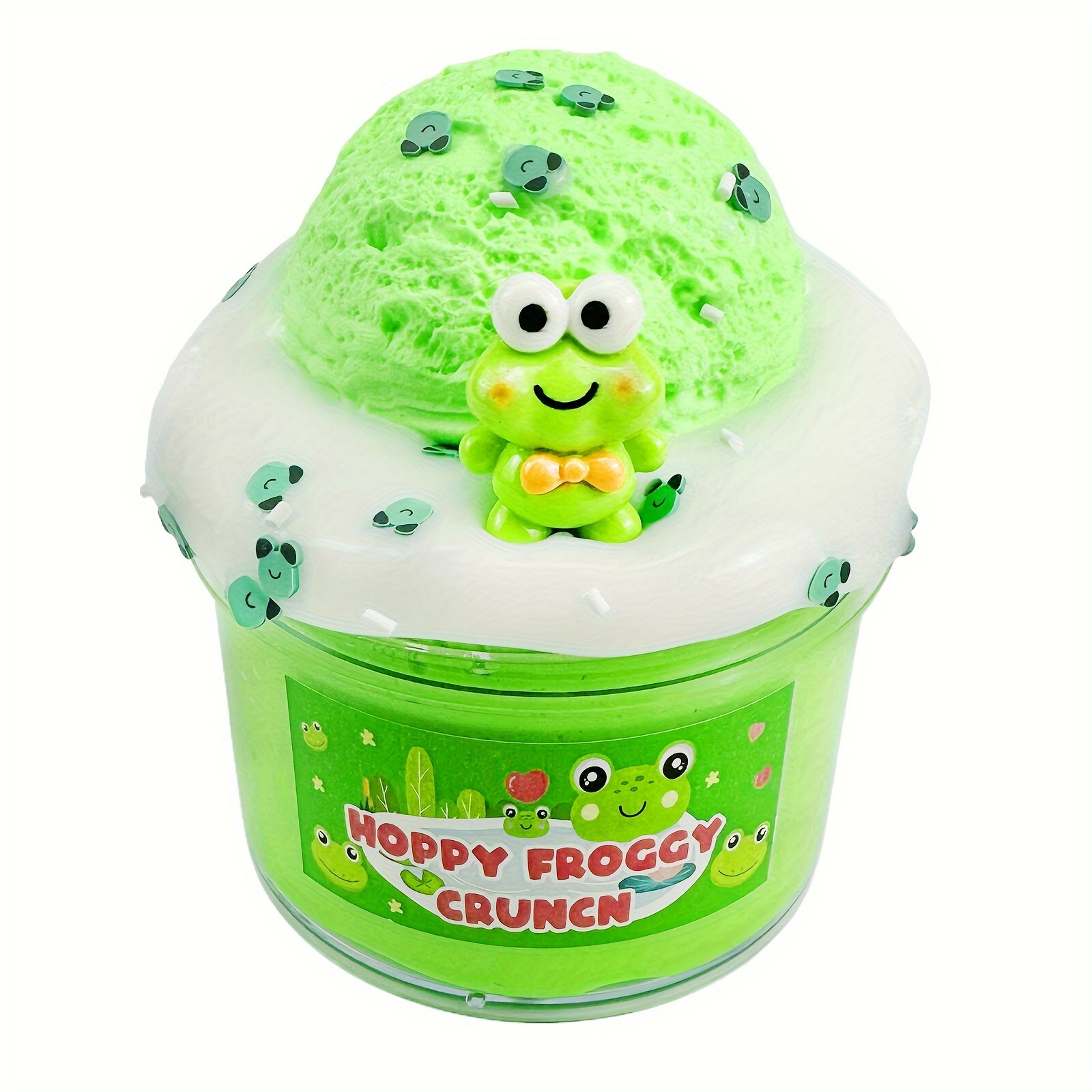 DIY Colored Mud Squeeze Toy Handmade Frog Slime Soft Stretchy Craft Stress Relief For Kids 7