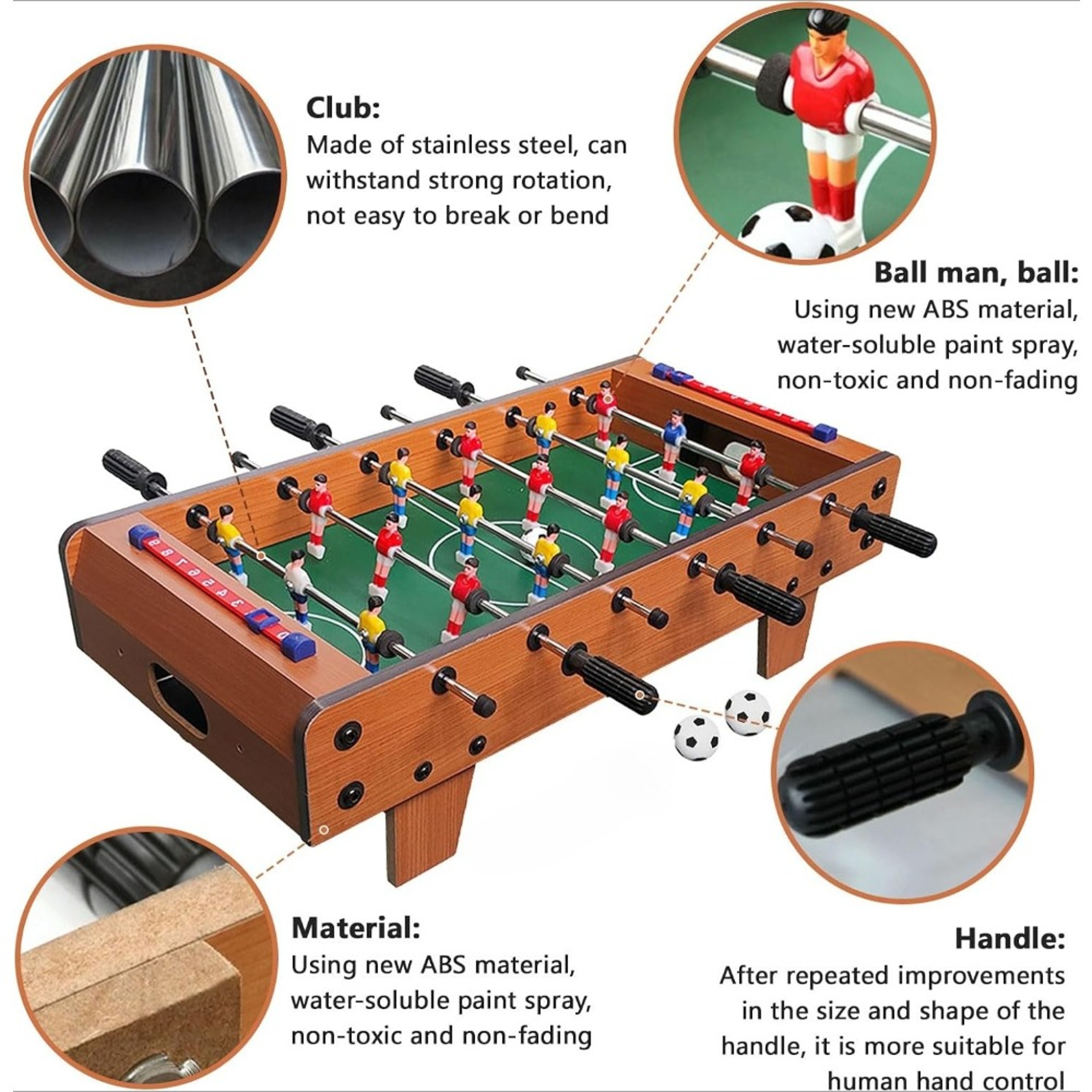 Foosball Table Mini Soccer Football Table Game for Arcade Game Room Mancave with Balls Score Keeper for Adult Family Party Night – view 5