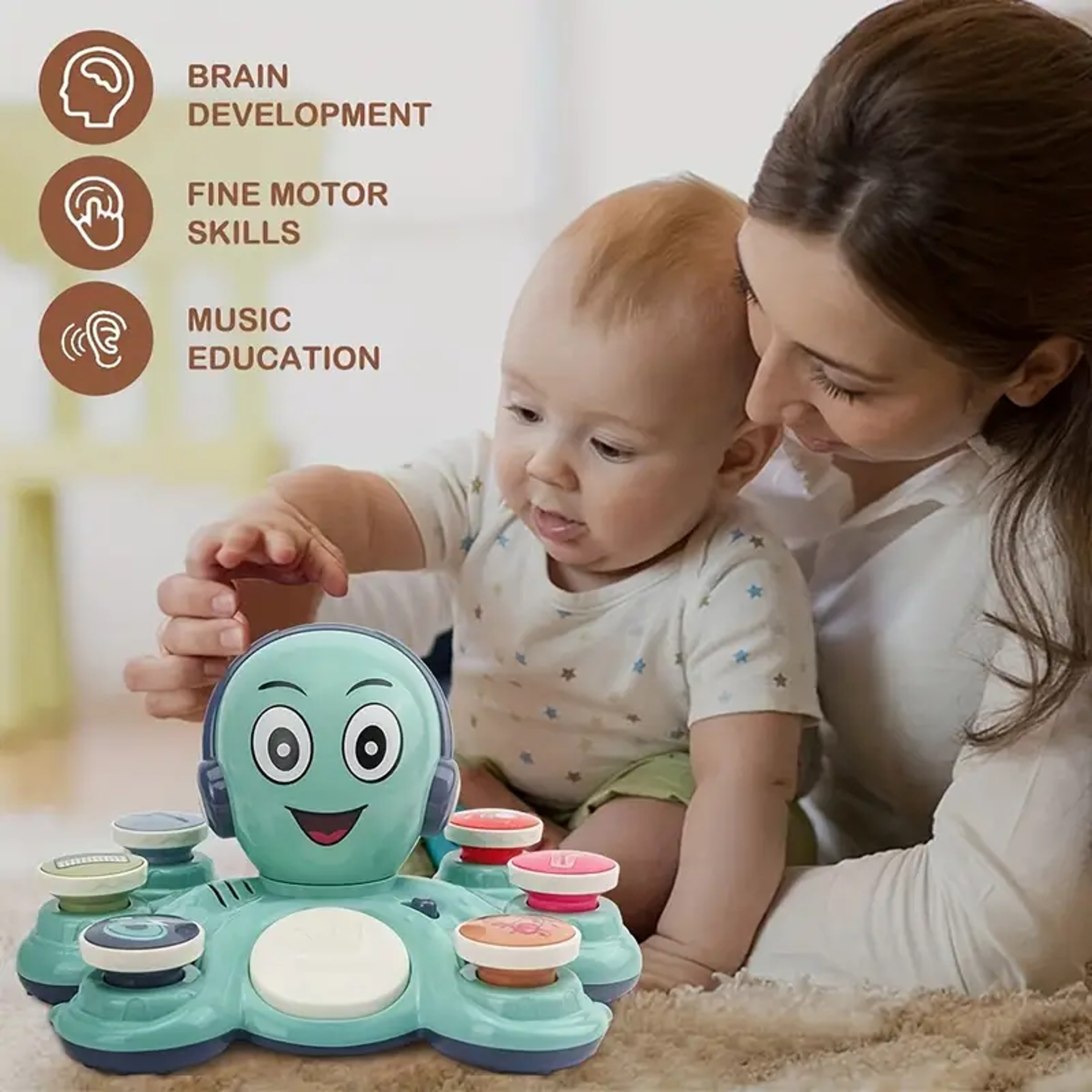 Learning Toys for Toddlers, Musical Baby Toys, Octopus Educational Toy for Preschoolers – view 5