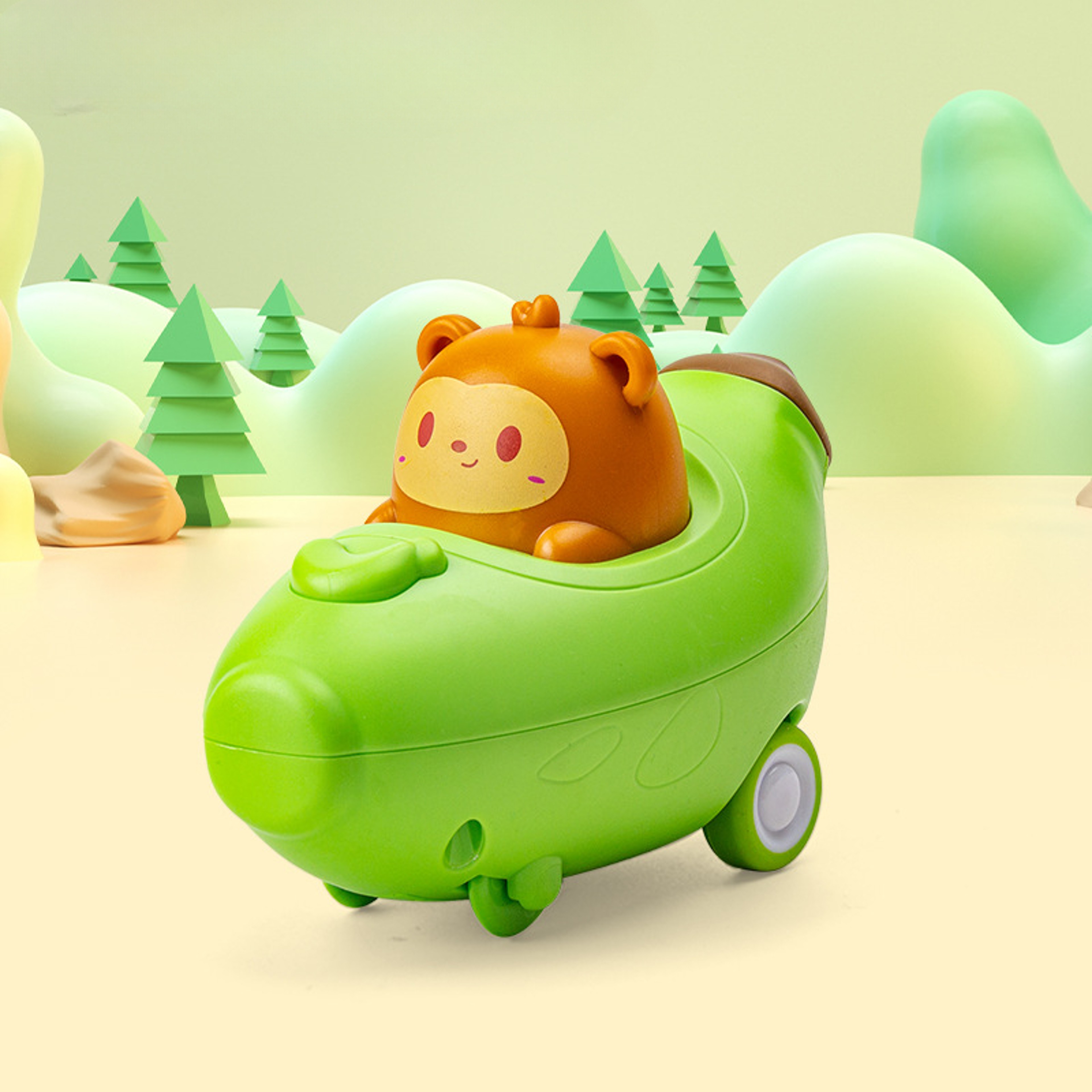 Toddler Press and Go Toy Cars, Wind-up Cars, Baby Animal Vehicles, Bunny Rabbit, Airplane for Easter for Kids – view 11