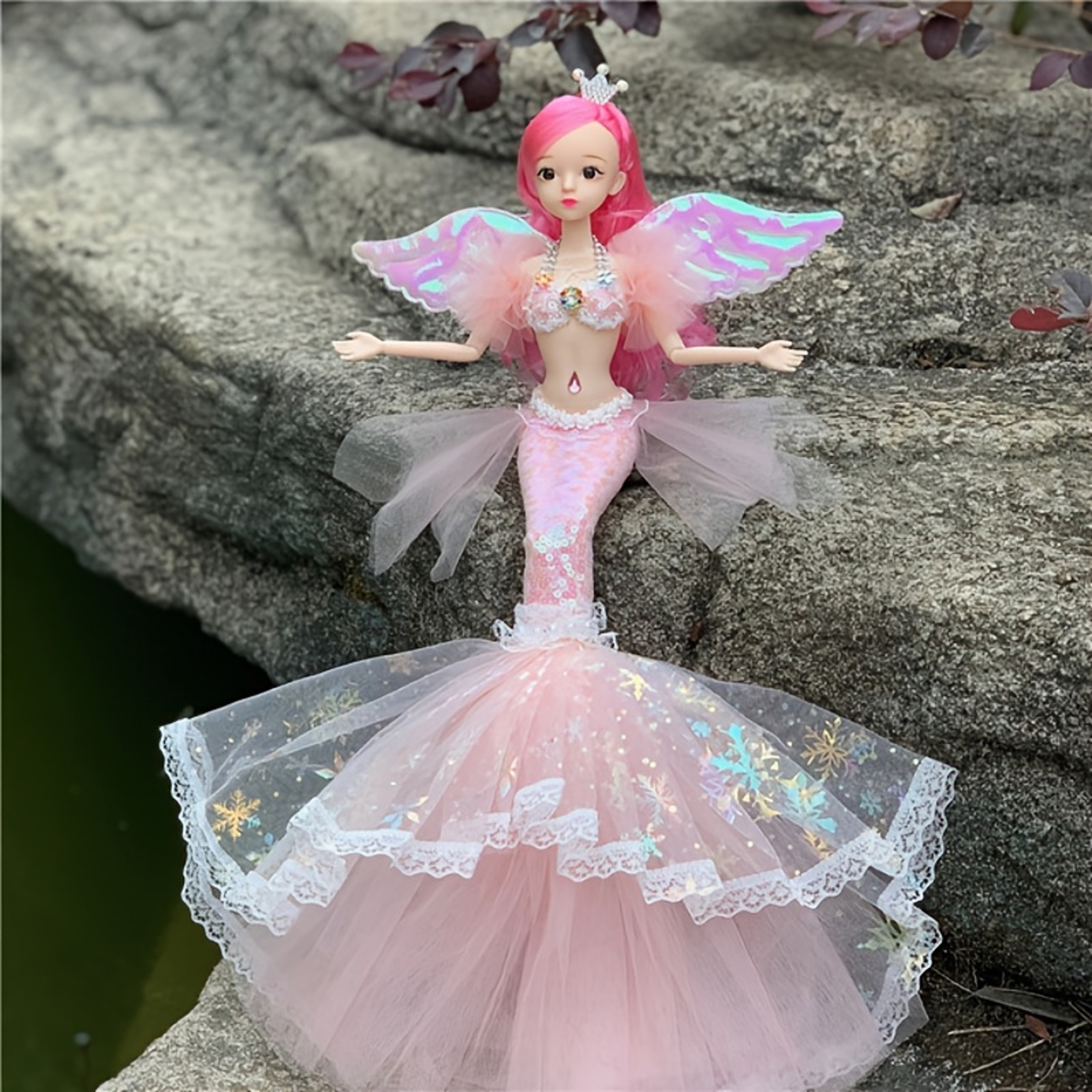 Enchanting Princess Mermaid Doll Ideal For Pretend Play  Dress Up Toy 7
