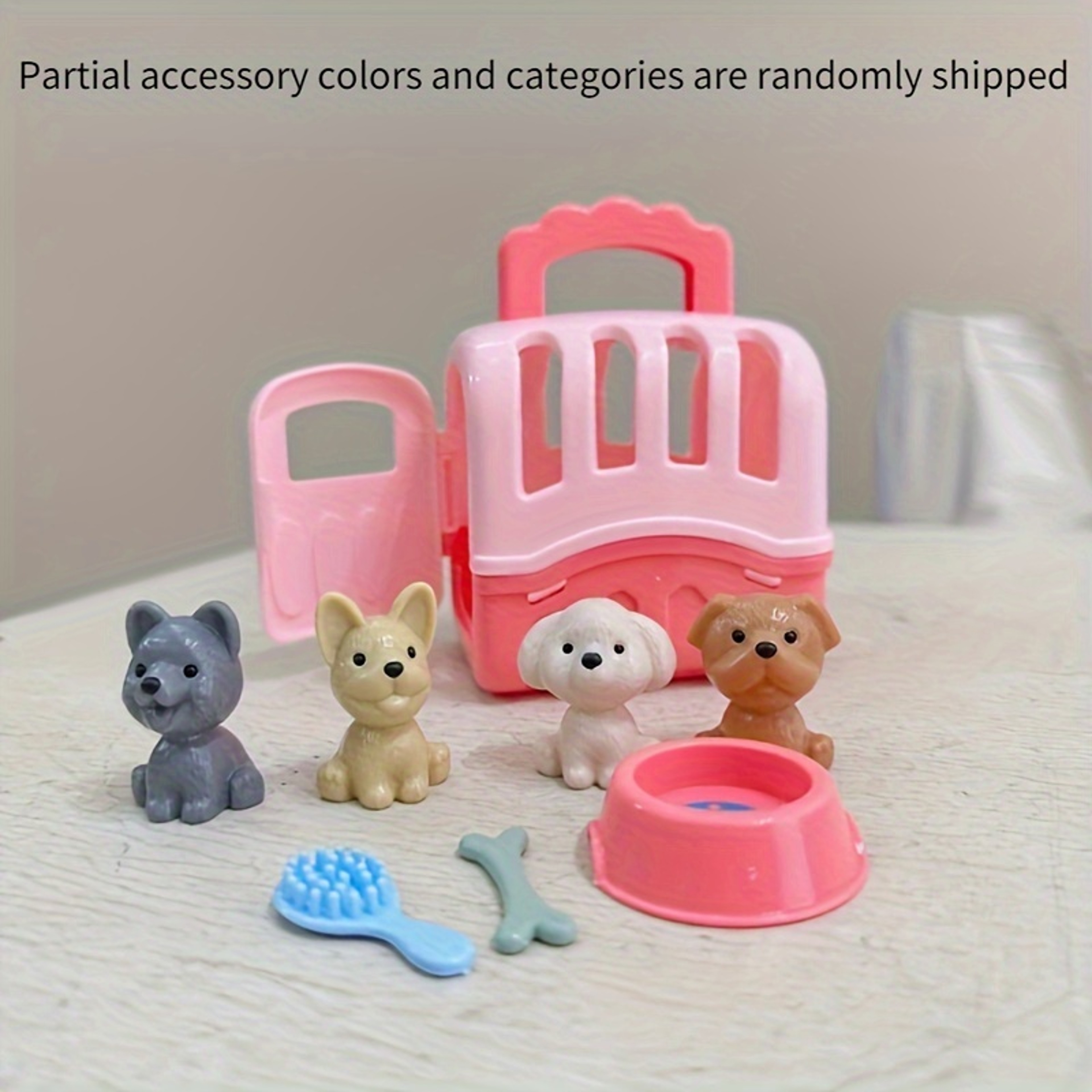 Dog Grooming Toys with Puppy Carrier, Pet Care Play Set for Toddler Kids, Educational Toys for Mini Dolls – view 7