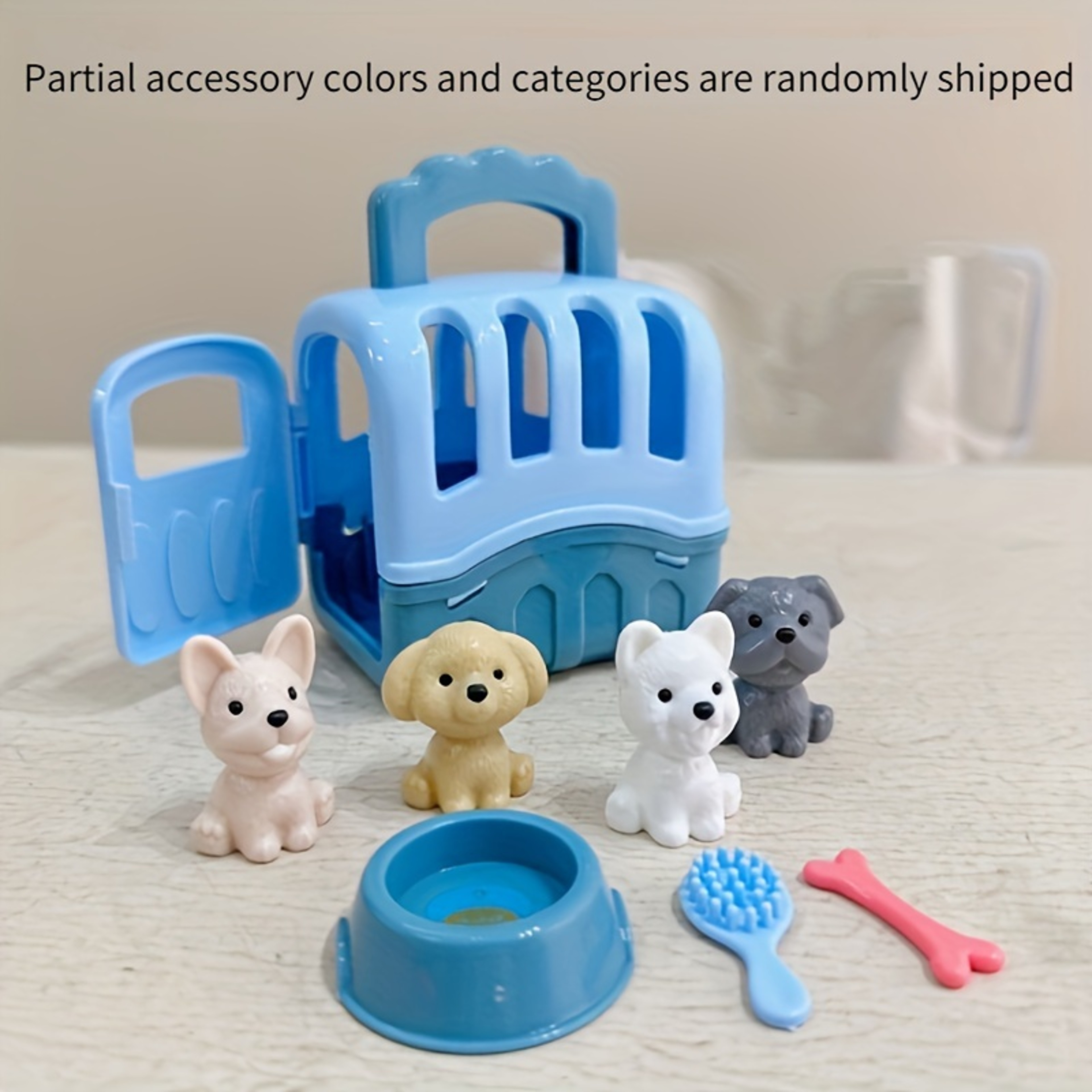Dog Grooming Toys with Puppy Carrier, Pet Care Play Set for Toddler Kids, Educational Toys for Mini Dolls – view 9