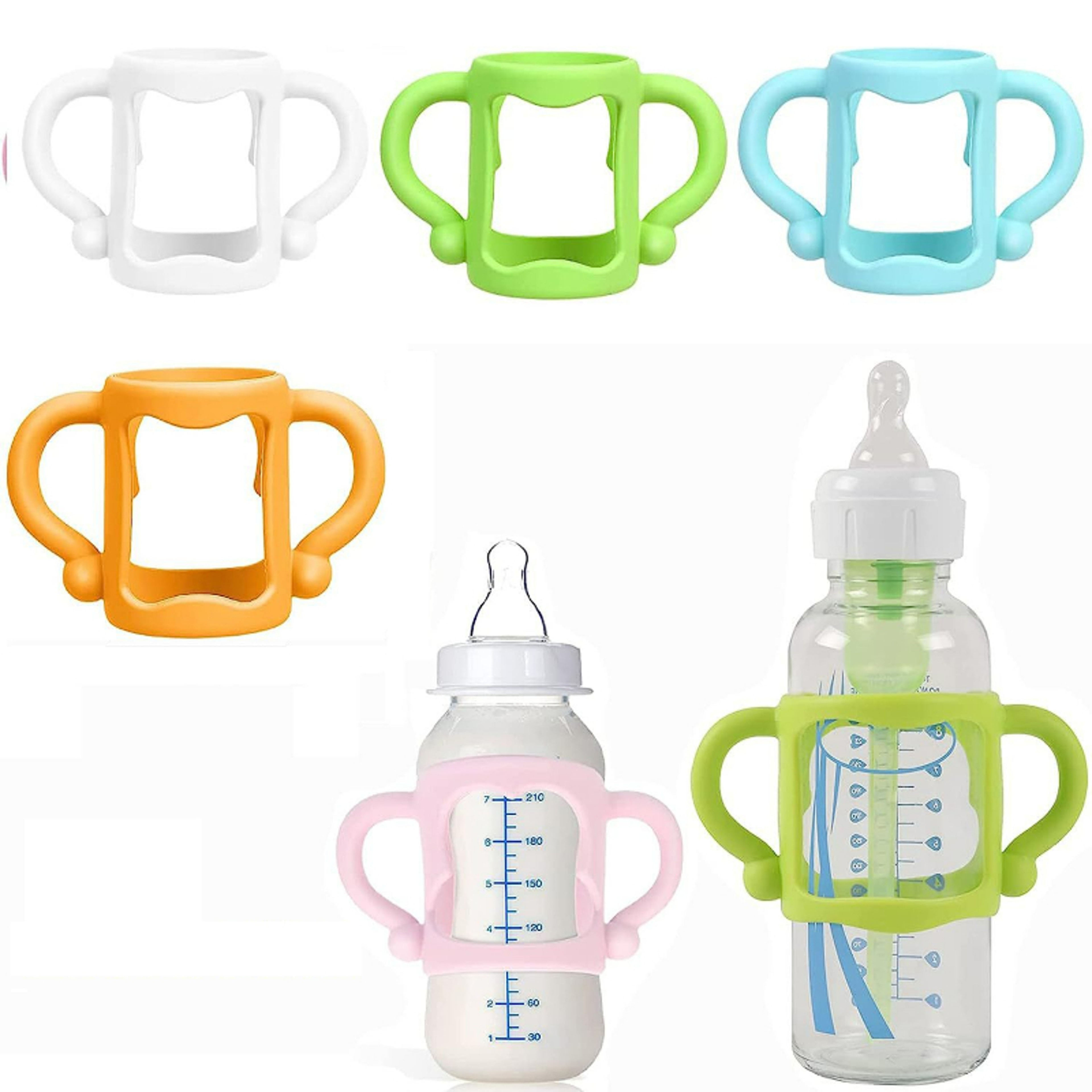 Food Grade Silicone Baby Bottle Handles, Easy Grip Sippy Cup Handle for Wide-Neck Bottles – view 1