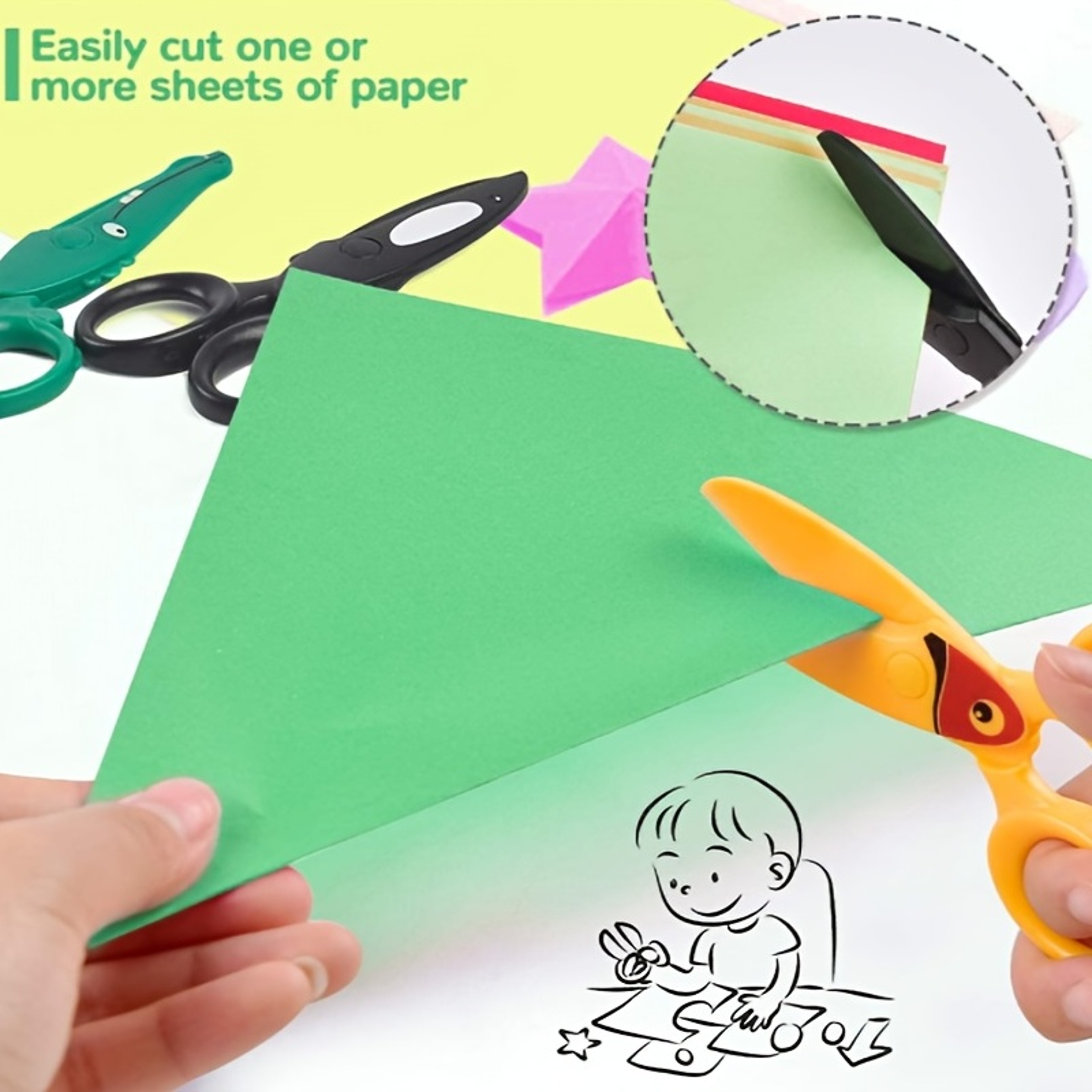 Kids Safety Scissors for Preschool Training and Art Craft Practice – view 4