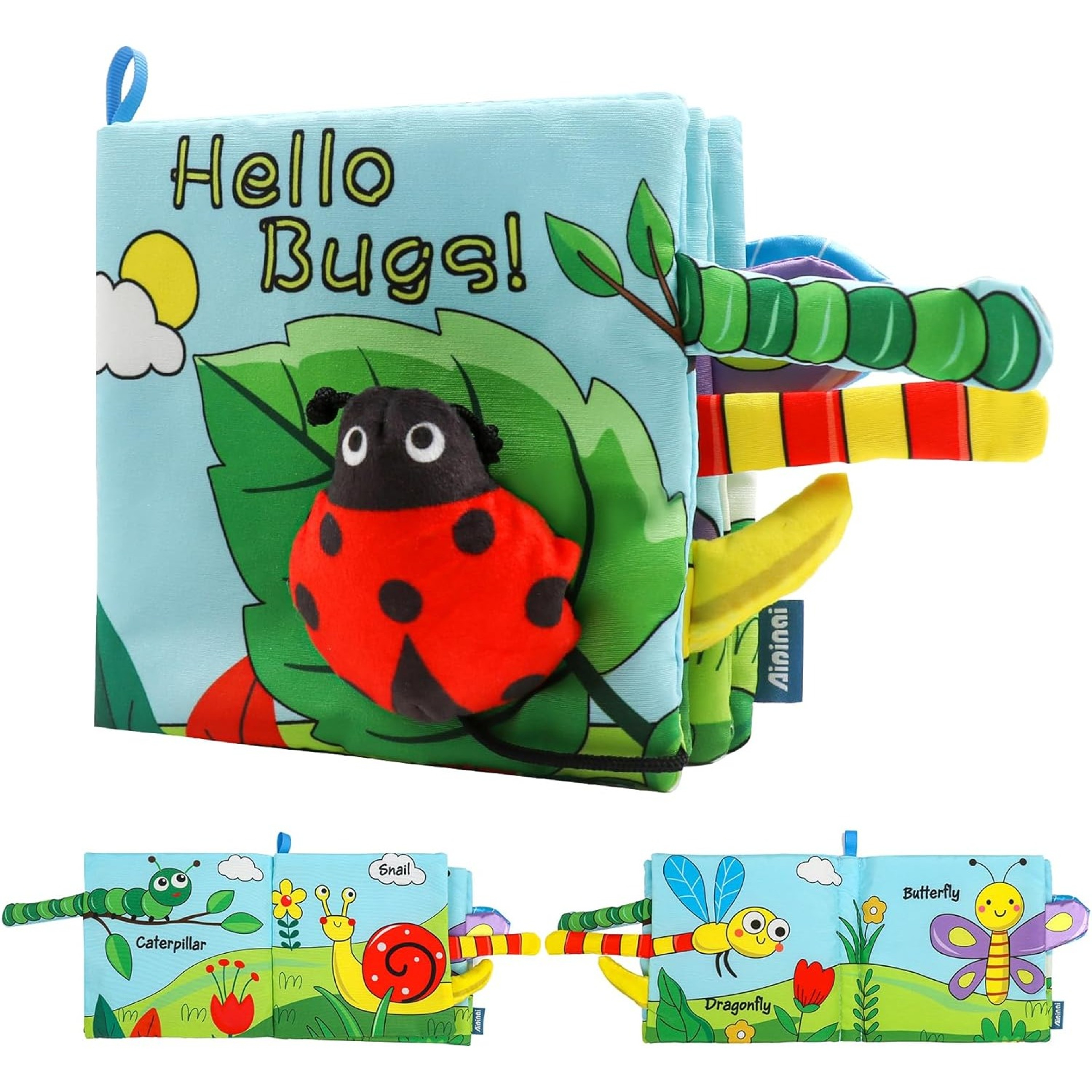 Crinkle Cloth Book, Baby Soft Books Toys, Marine Animal Tails for Infant, Interactive Stroller Soft Toys, Early – view 7