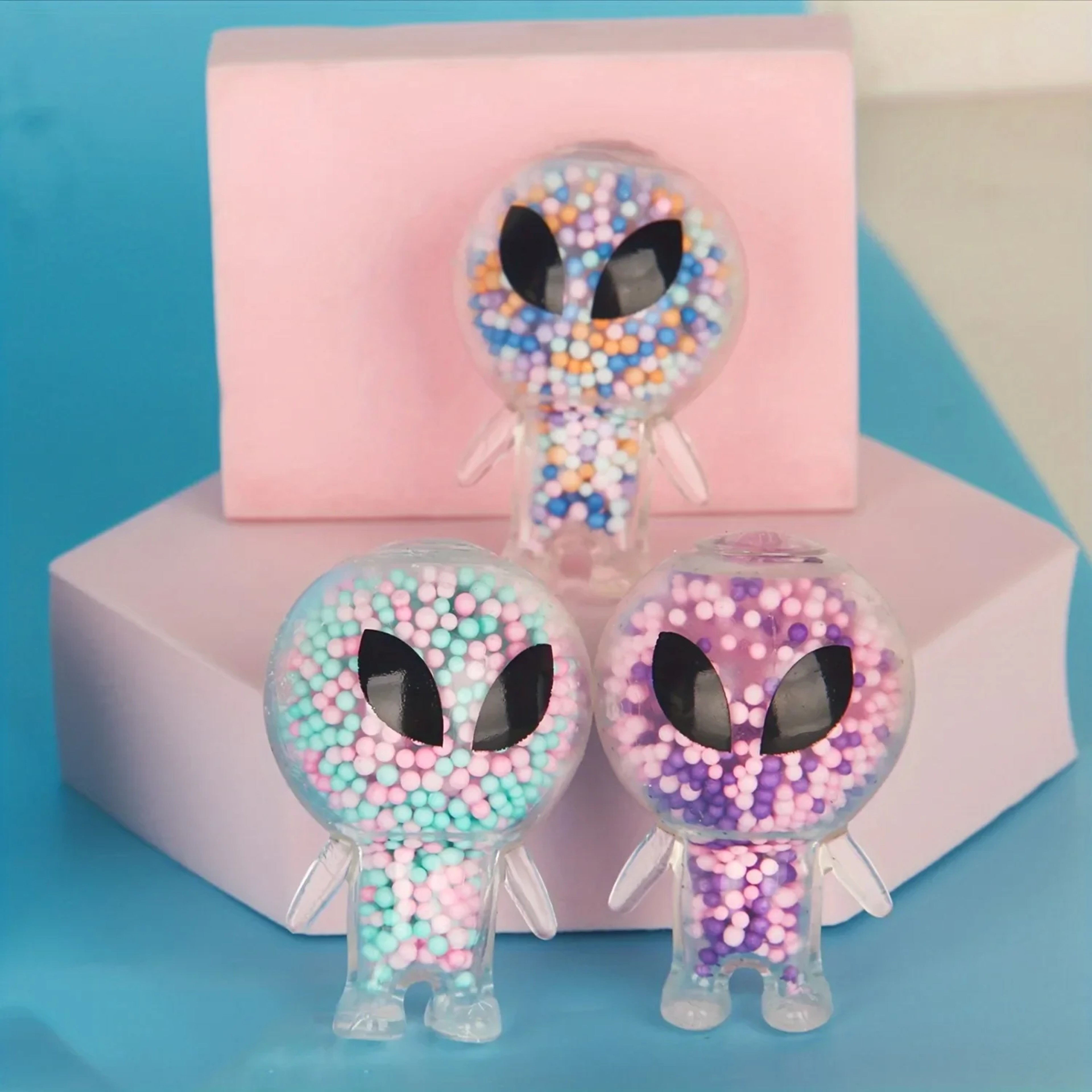 Mini Squishy Alien Toys Bunny, Squeeze Toy Stress Relief, Party Favors, Funny Outer Space Fidget Creature Balls – view 2