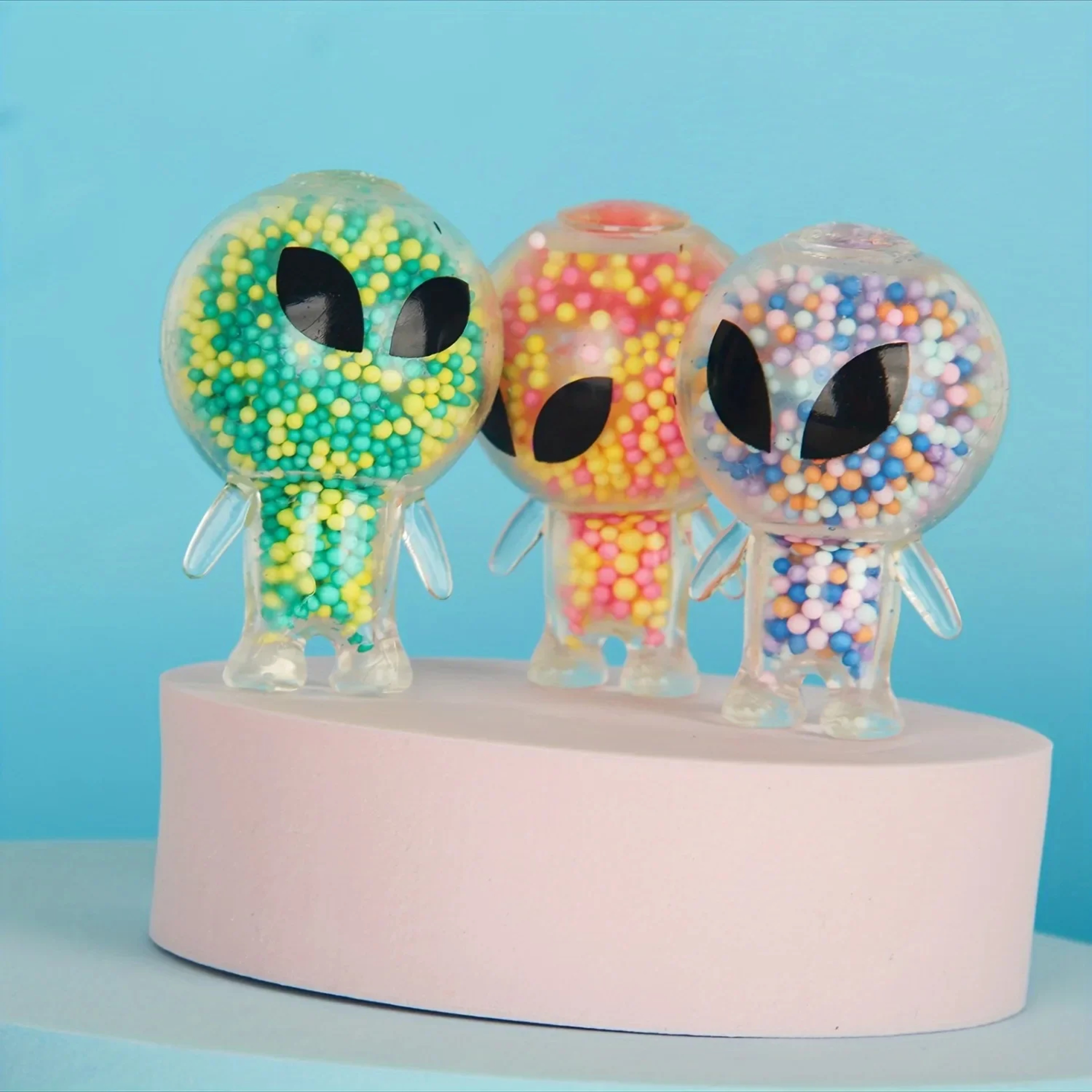 Mini Squishy Alien Toys Bunny, Squeeze Toy Stress Relief, Party Favors, Funny Outer Space Fidget Creature Balls – view 3