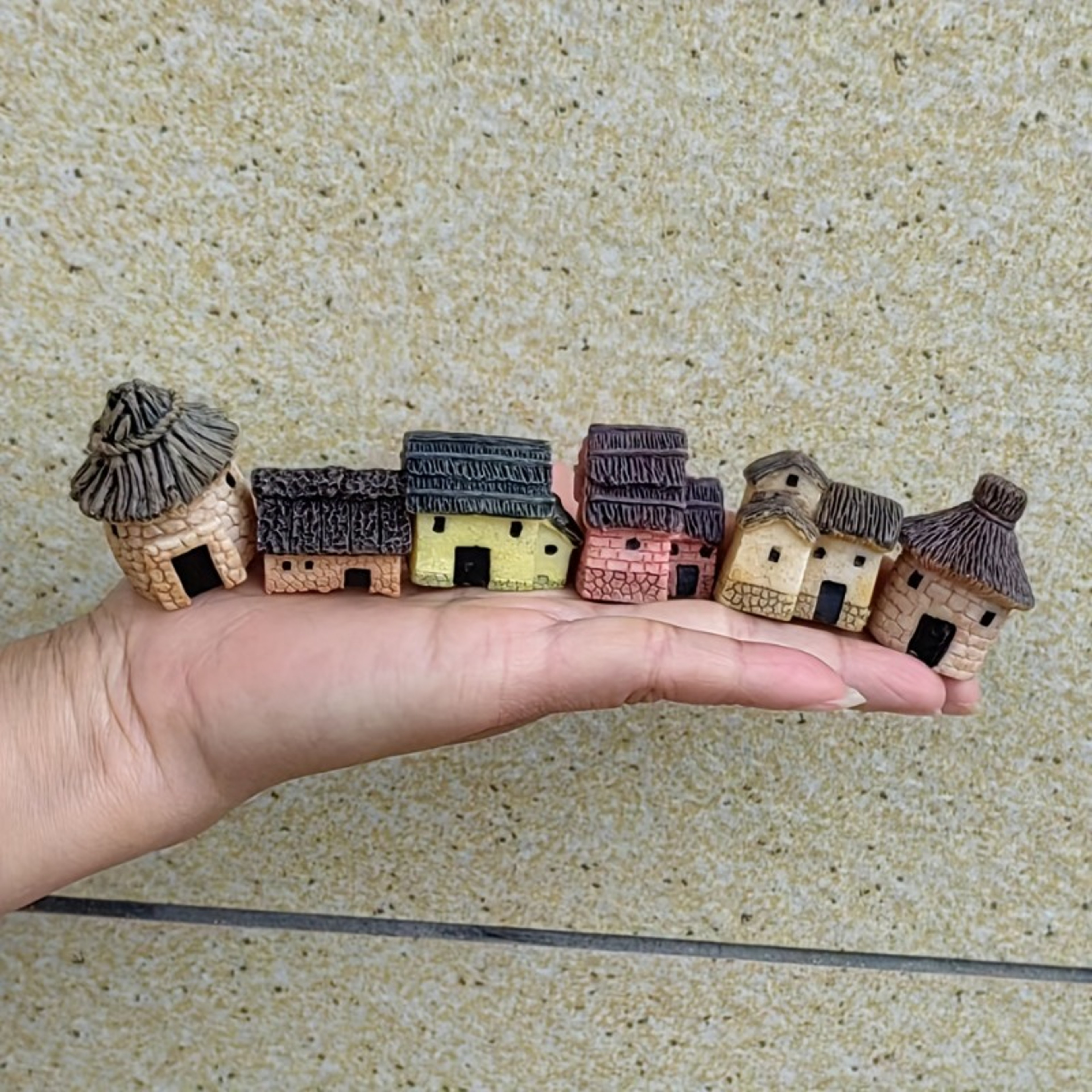 Fairy Garden Mini House Doll Accessories set of 6 ideal for creating magical gardens and dollhouses