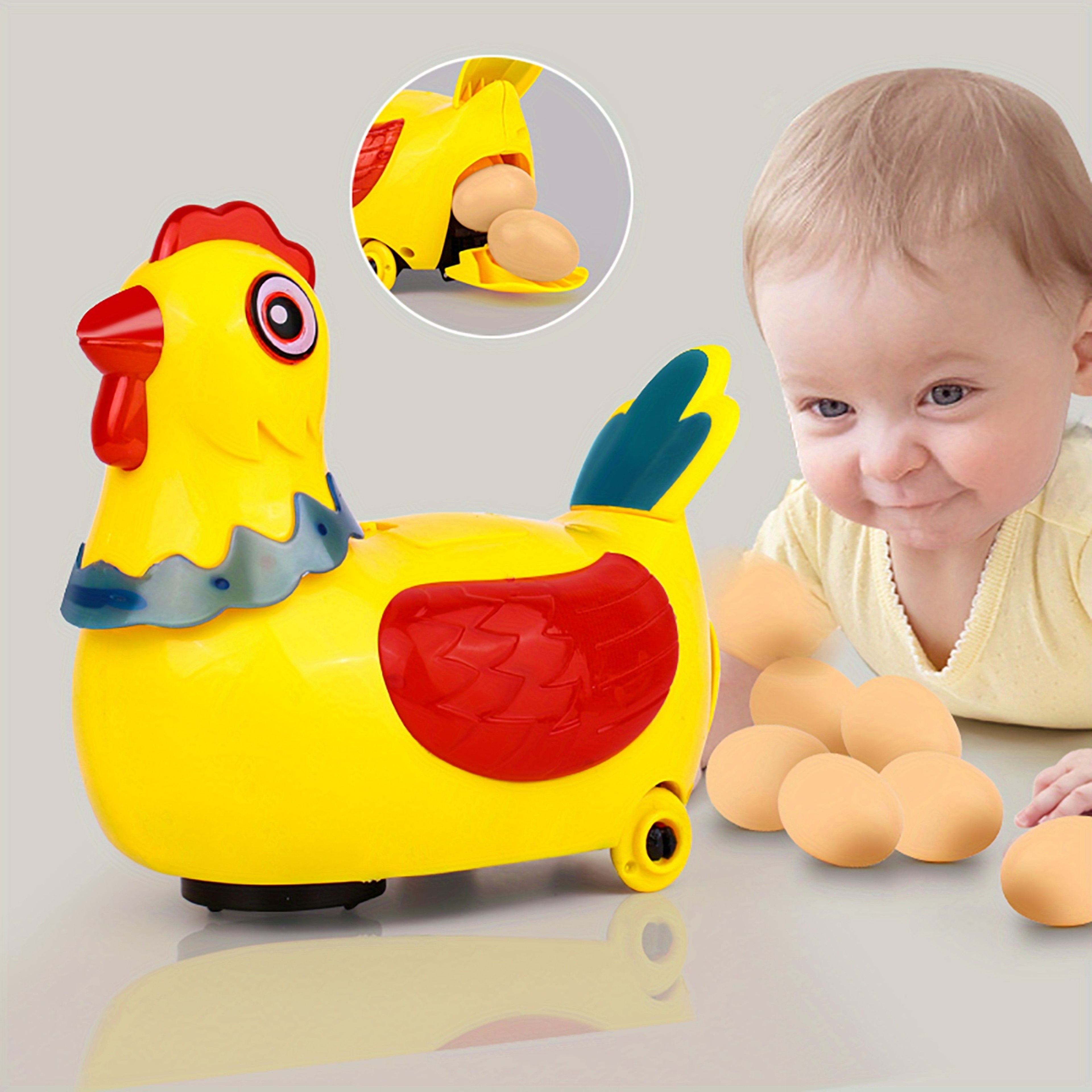 Electric Chicken Toy Doll, Music Talking Walking Chicken, Singing Dancing Egg Laying Chick Toy for Easter, Boys and Girl – view 6