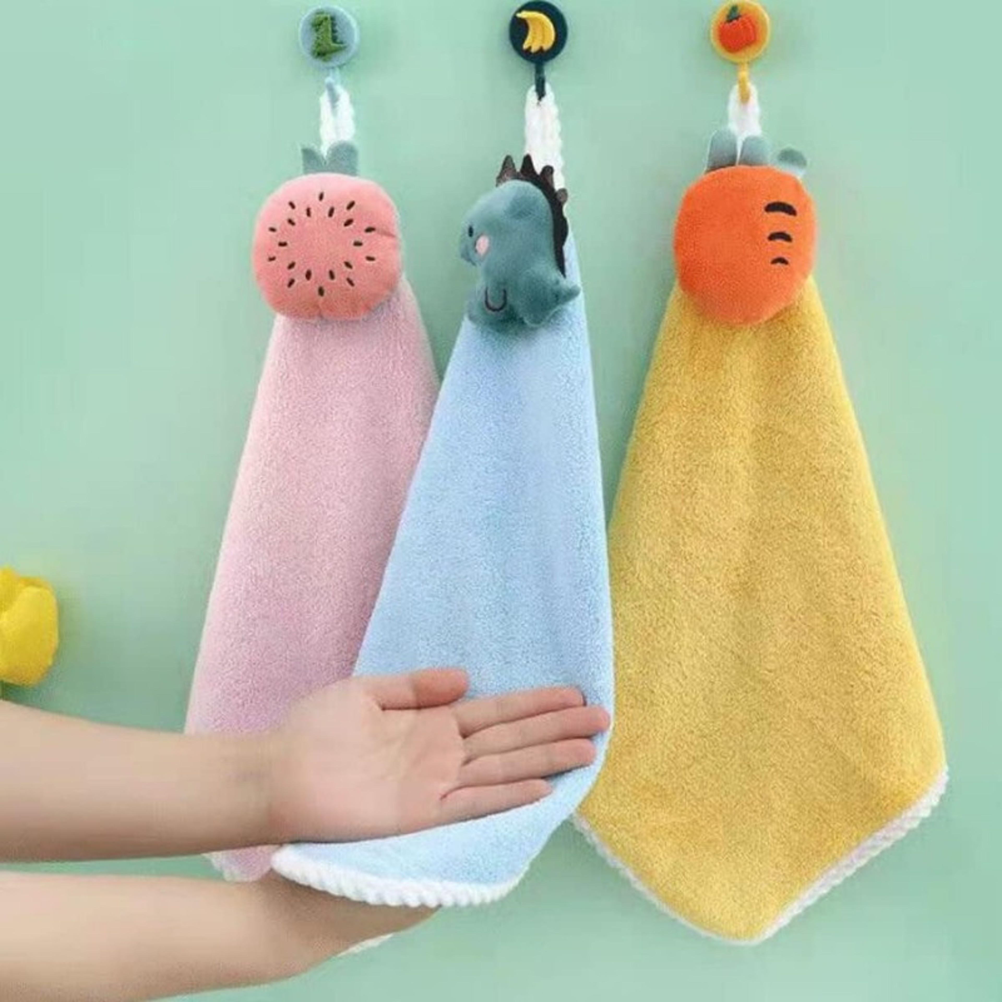 Super Absorbent Hand Towels For Infant Cute Microfiber Fingertip Towels For Kids Baby Suitable For  2