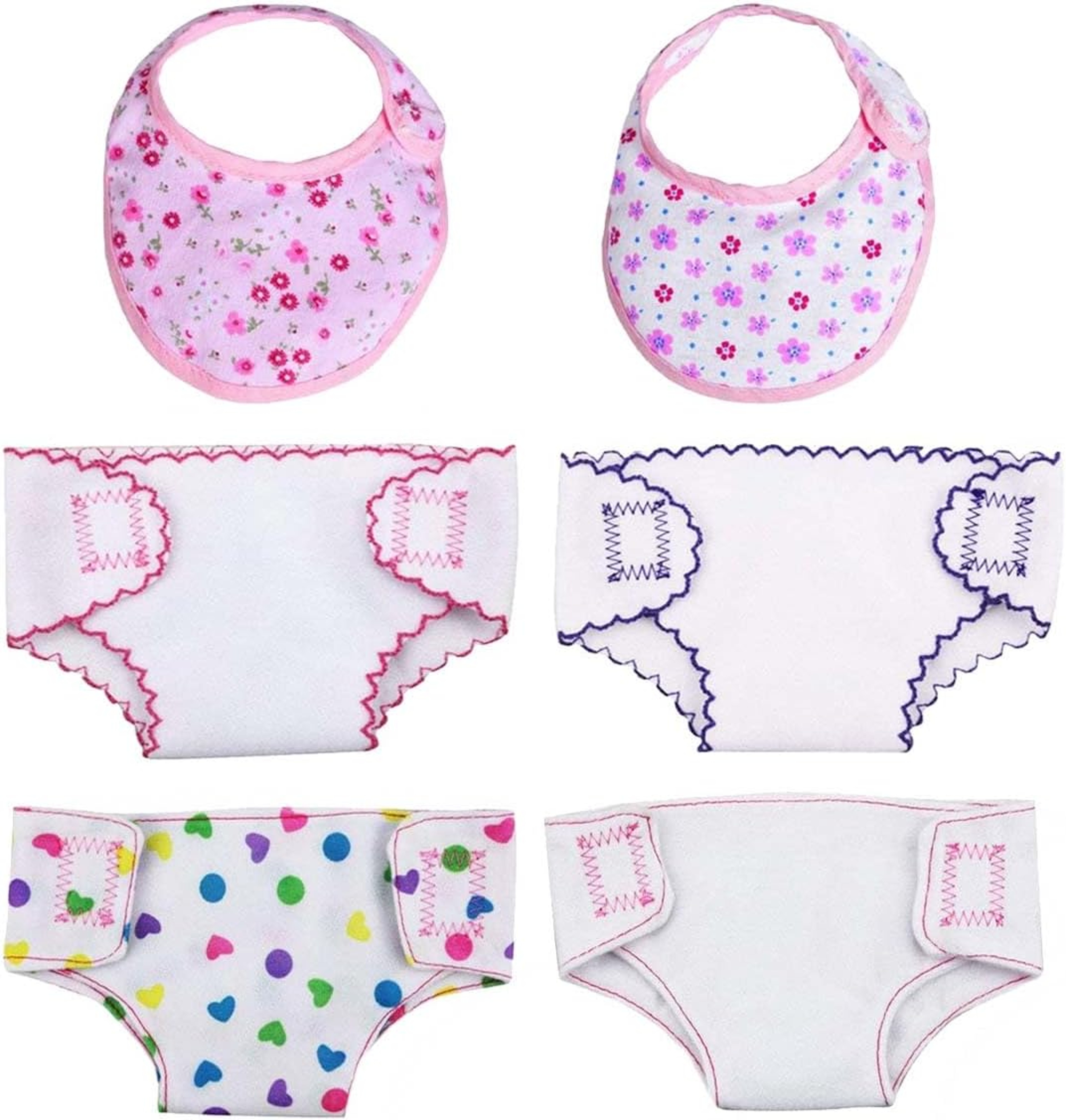 Reusable Baby Diapers Doll Underwear for Inch Dolls, Adjustable Diapers for Reborn Baby Girl – view 1