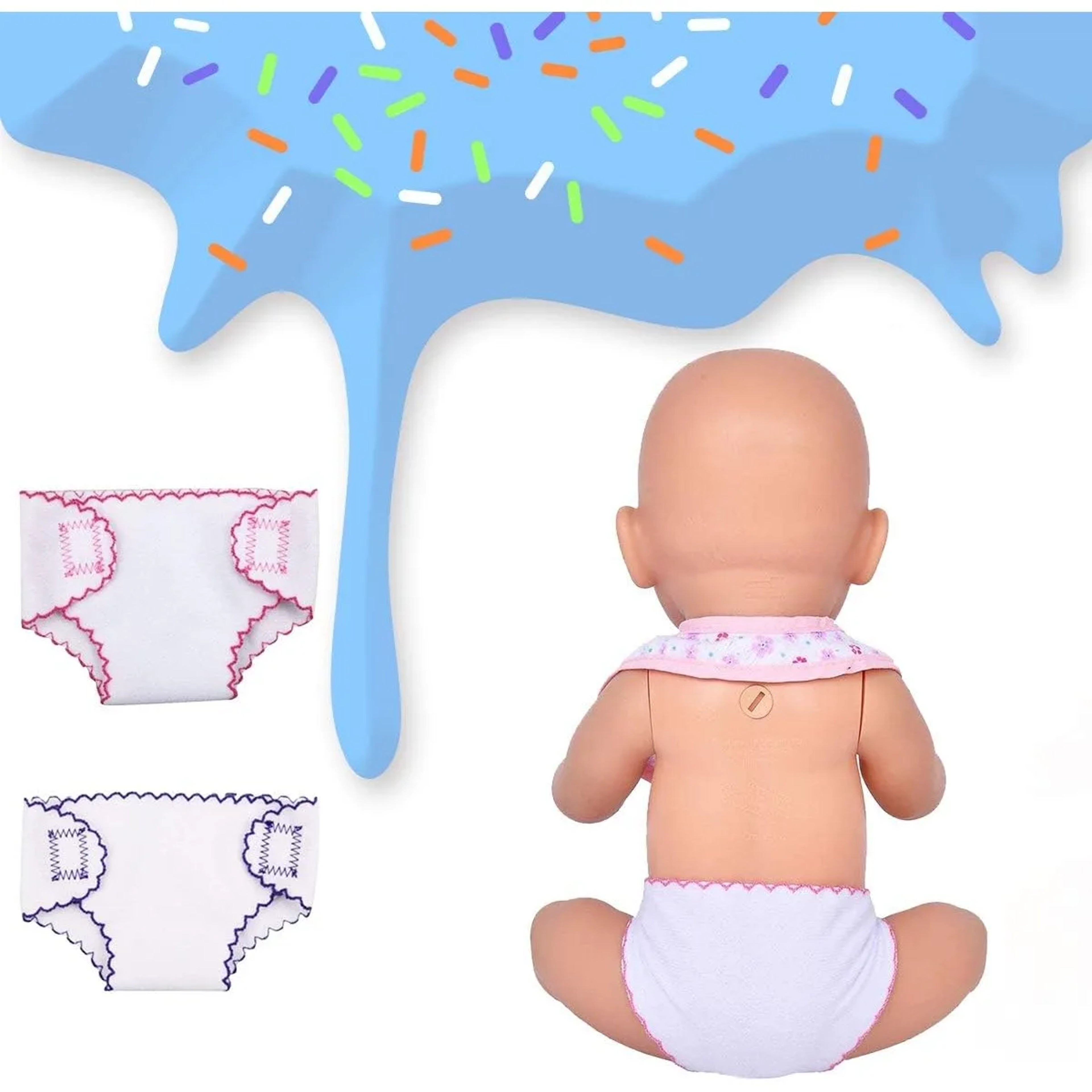 Reusable Baby Diapers Doll Underwear for Inch Dolls, Adjustable Diapers for Reborn Baby Girl – view 4