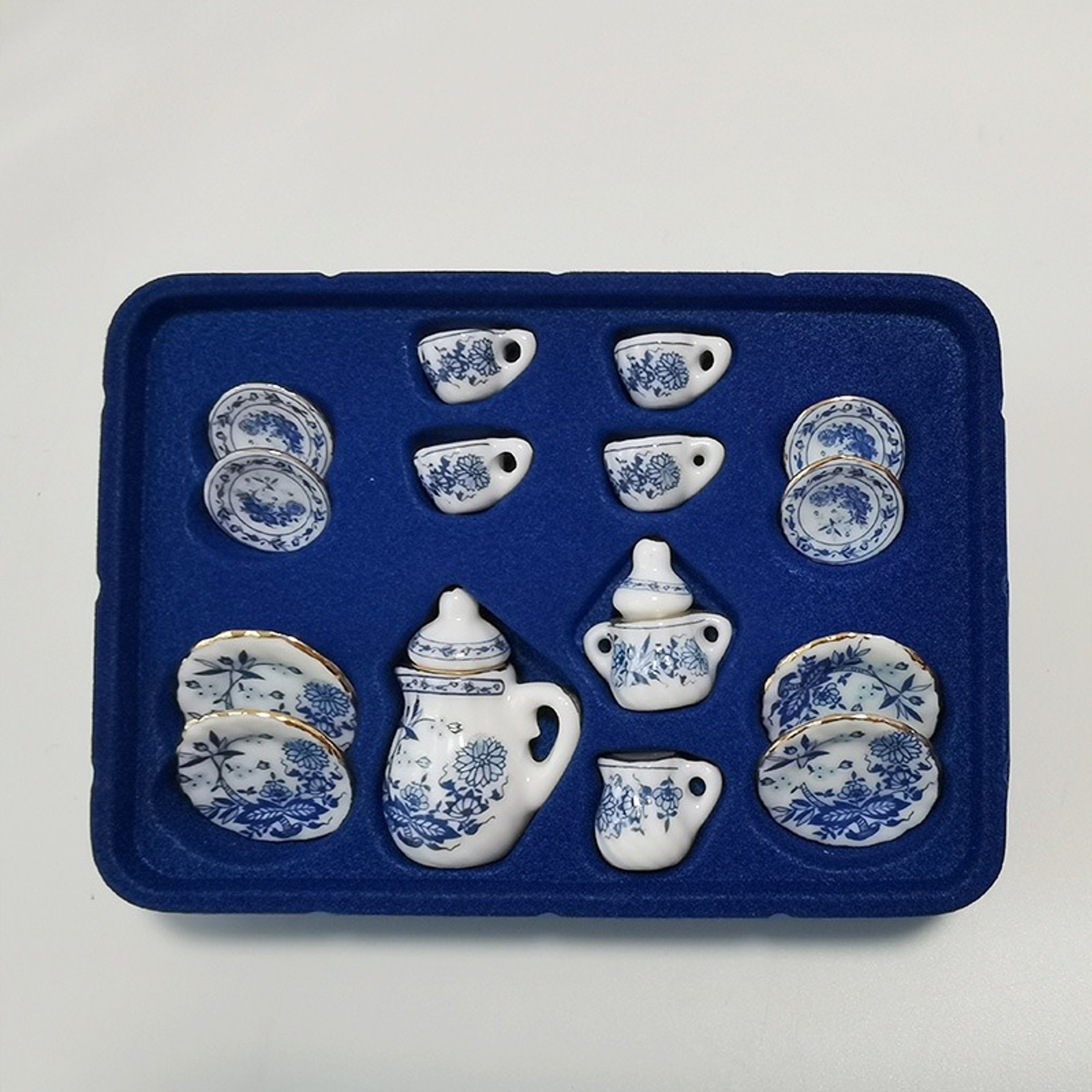 Mini Ceramic Tea Set For Kids  Dollhouse Play Toy Cups Plates Dishes Gift Idea 5