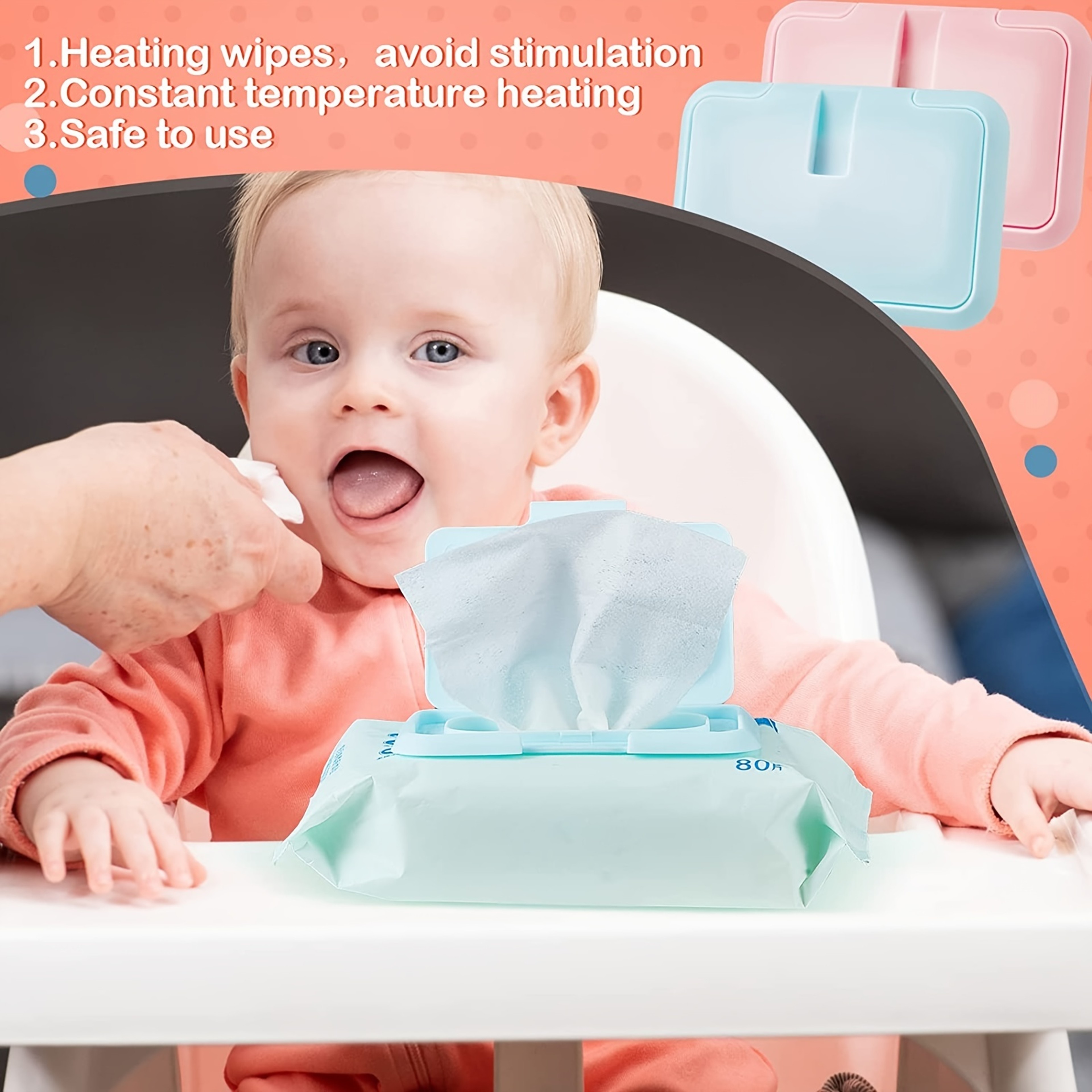 Portable USB Baby Wipe Warmer, Wet Wipes Dispenser Holder, Reusable Baby Wipes Heater for Travel, Newborn Care – view 4