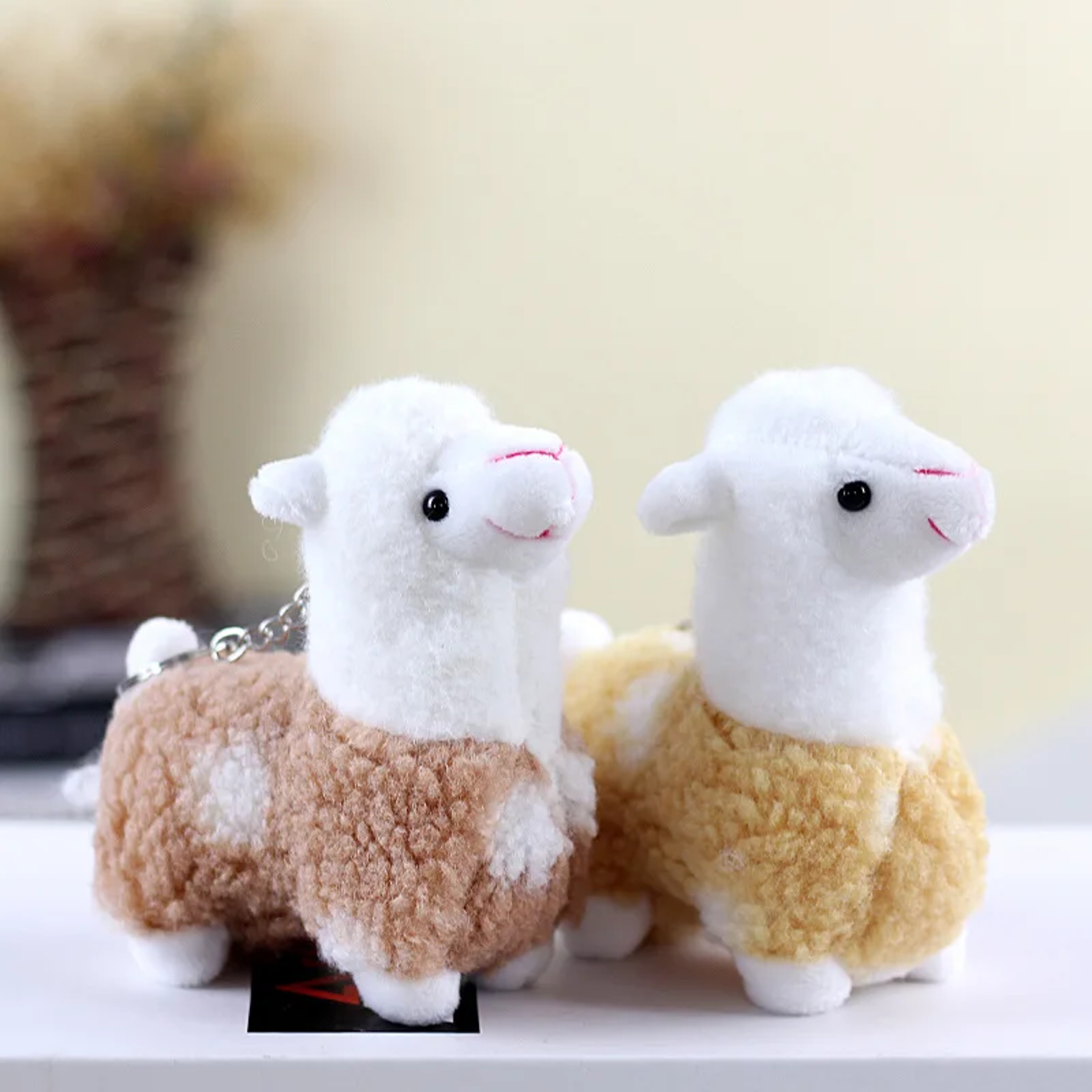 Cute Alpaca Plush Toy  Soft Huggable Stuffed Doll For Kids Birthday Gift  Keychain Pendant 4
