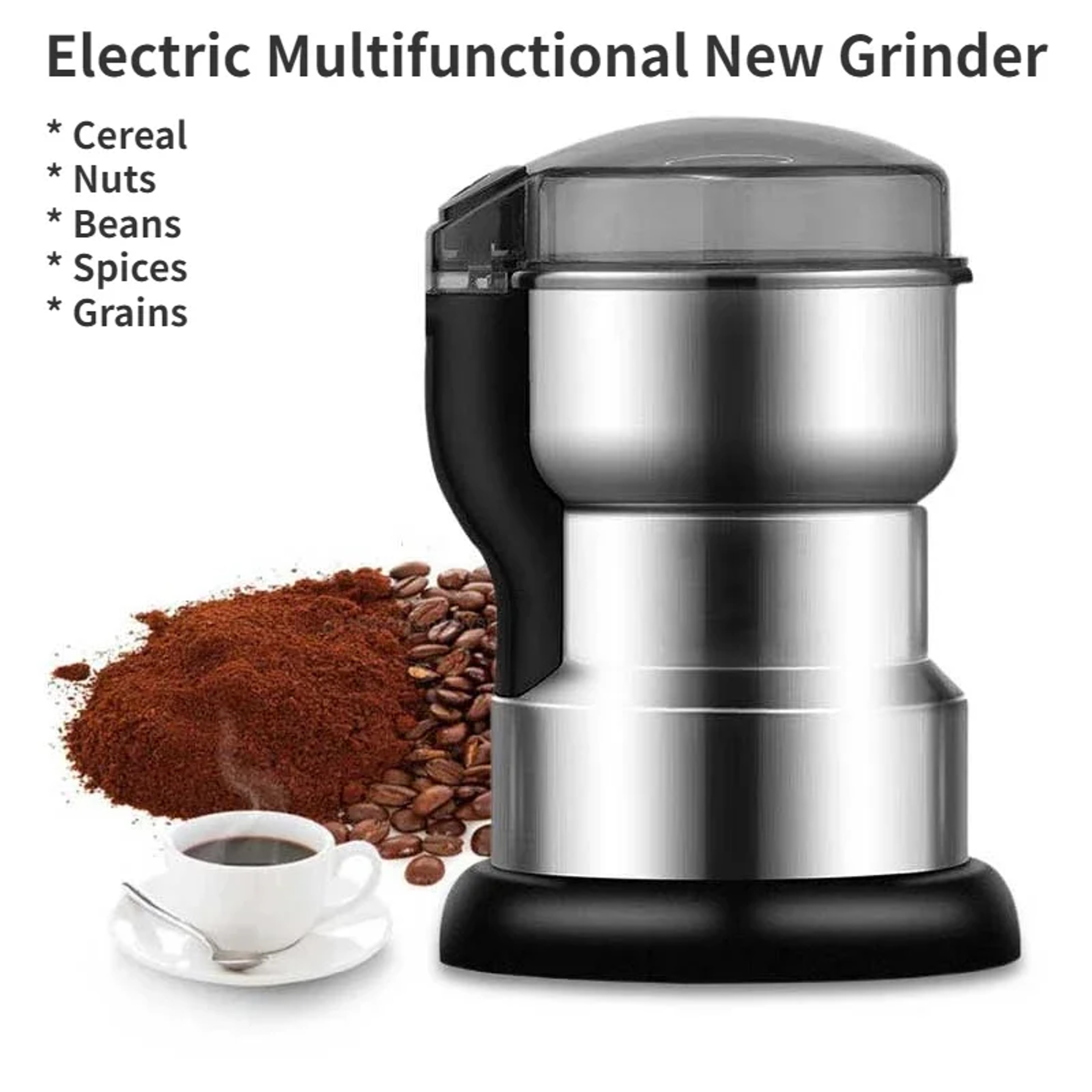 Electric Multifunction Coffee Grinder for Beans Spices and Grains – view 1