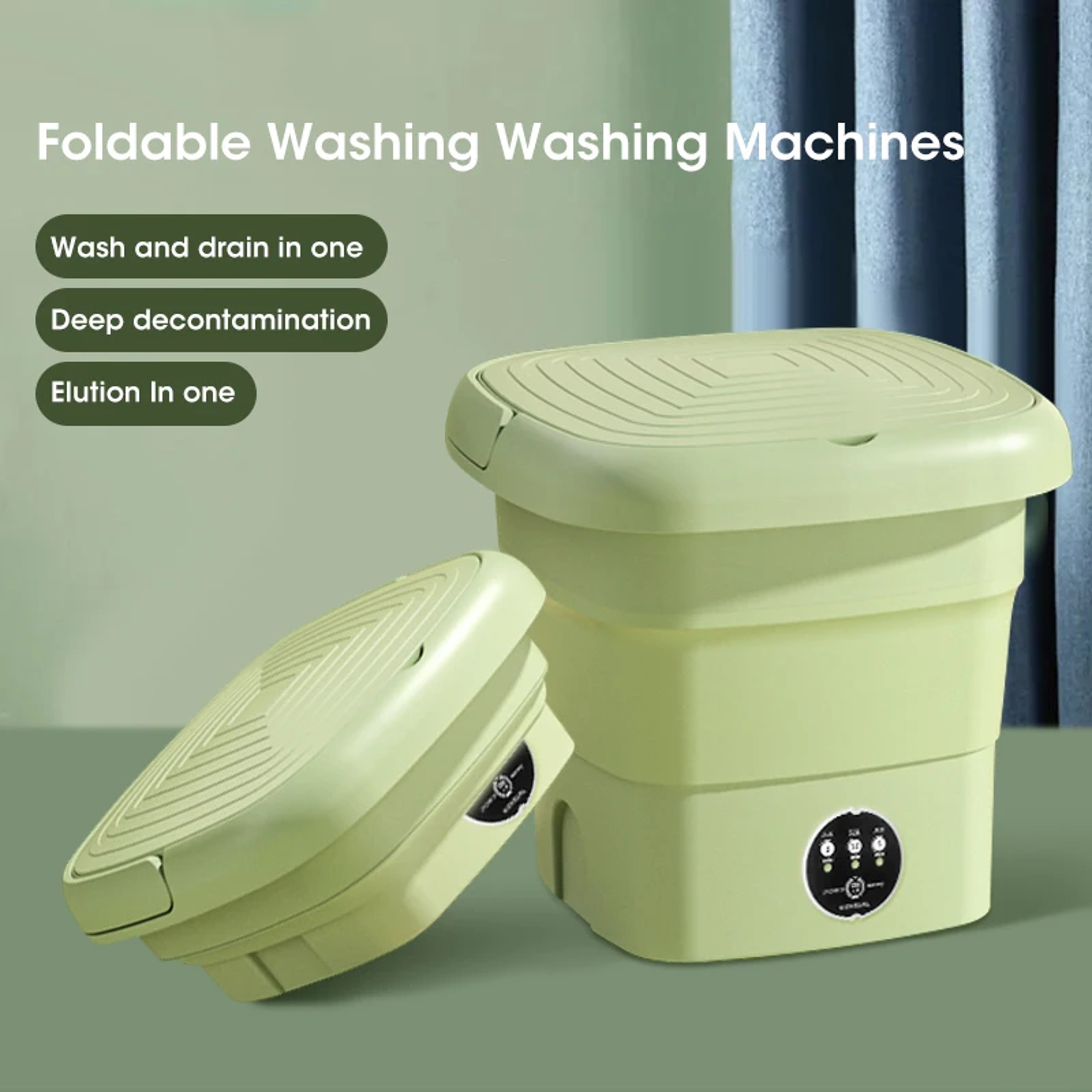 Portable Folding Mini Washing Machine For Underwear Socks And Travel Laundry 1