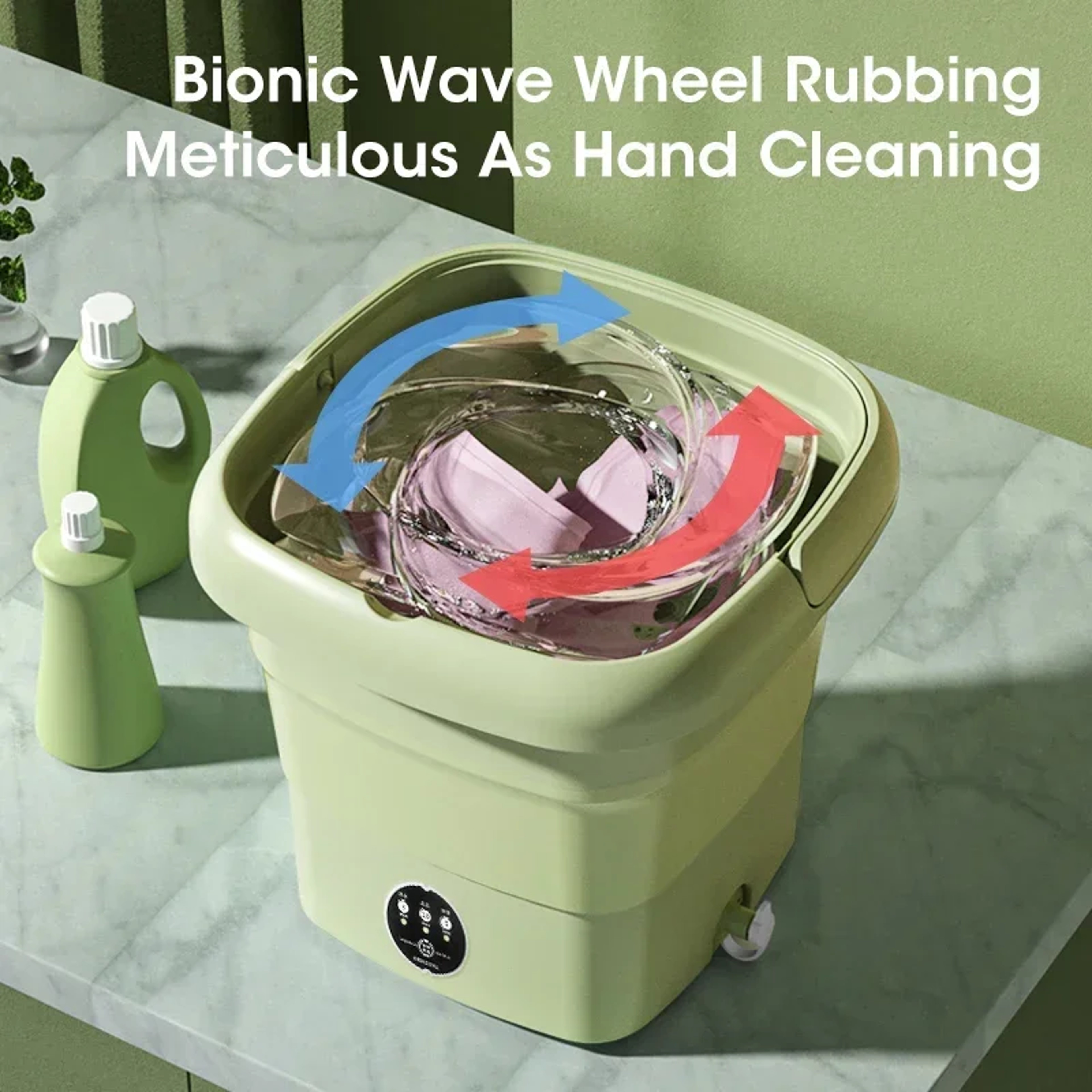Portable Folding Mini Washing Machine For Underwear Socks And Travel Laundry 2
