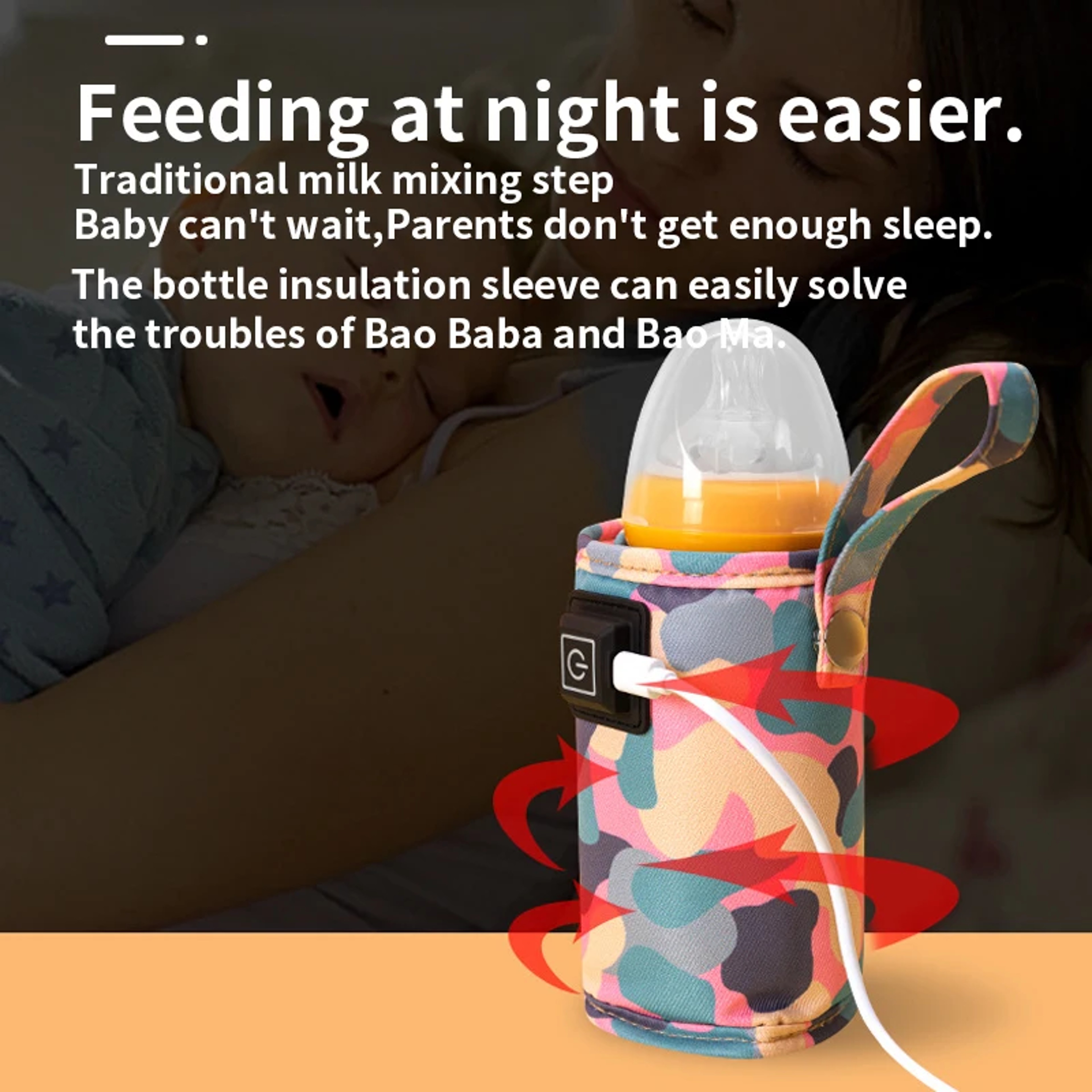 Portable USB Milk Bottle Warmer For Travel And Baby Feeding  Insulated Nursing Bottle Heater 4