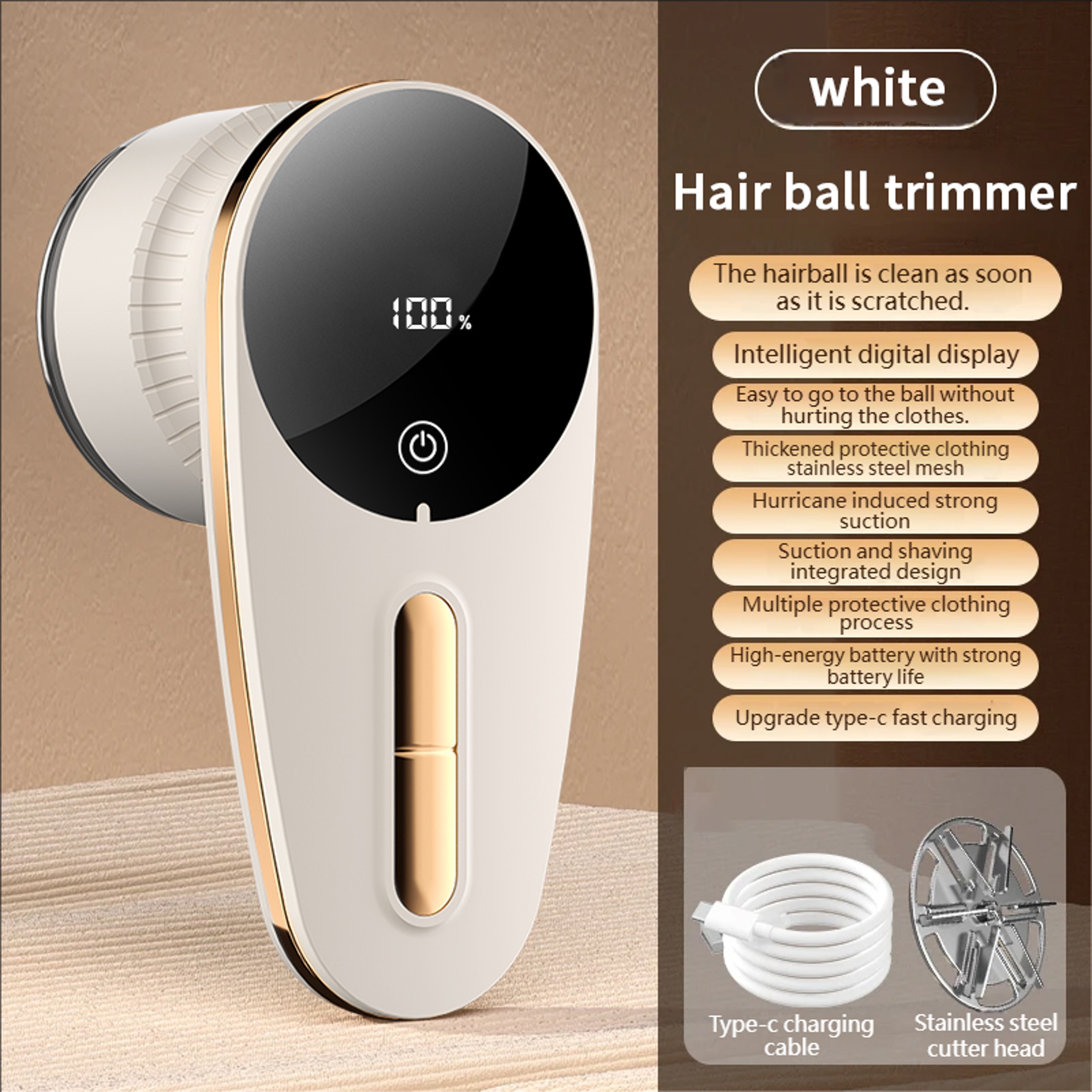 USB Electric Rechargeable Lint Remover for Clothes, Fuzz and Hair Ball Removal - Sweater Shaver & Trimmer – view 6