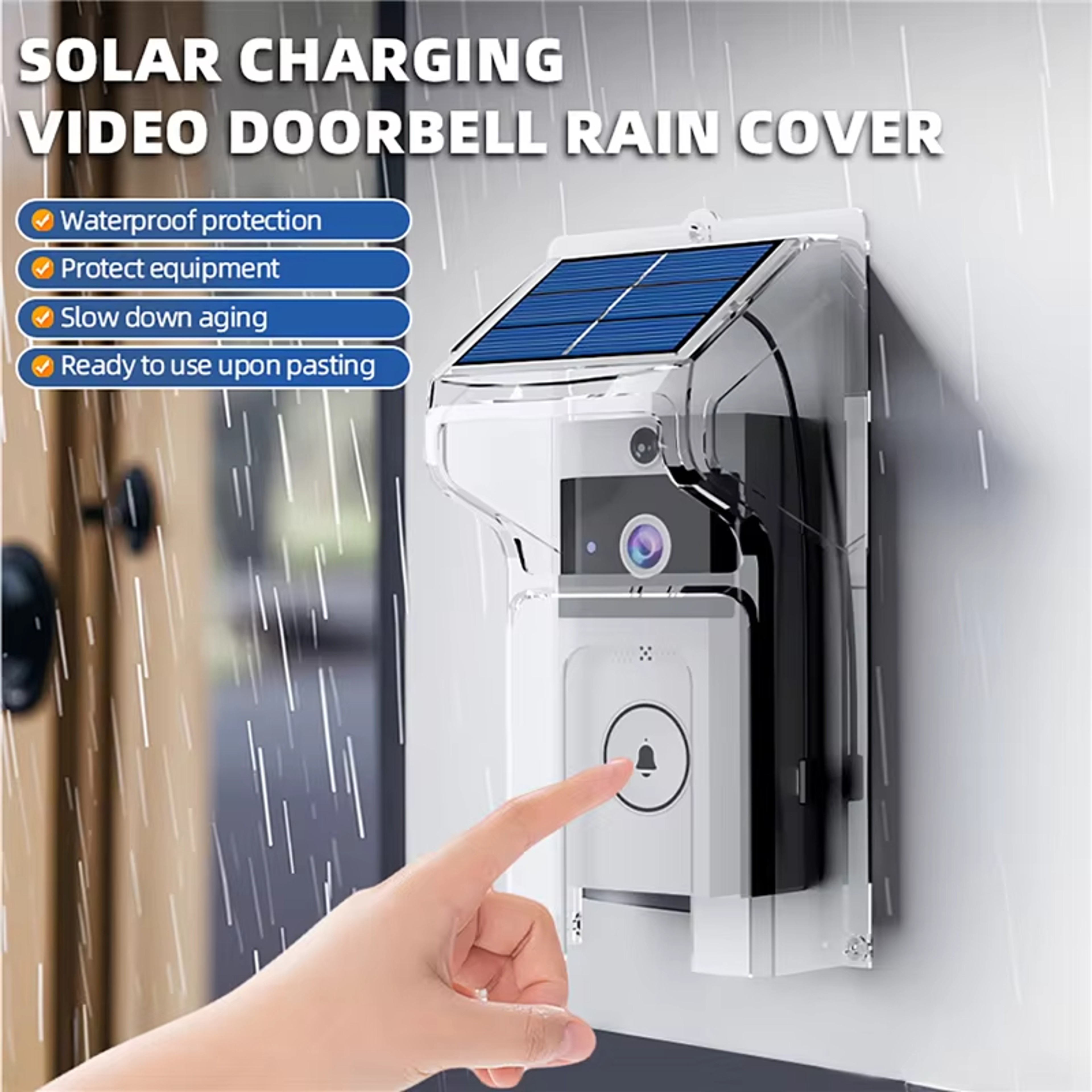 HD Wireless WiFi Doorbell Camera with Solar Charging and Night Vision - Waterproof Smart Home System – view 1
