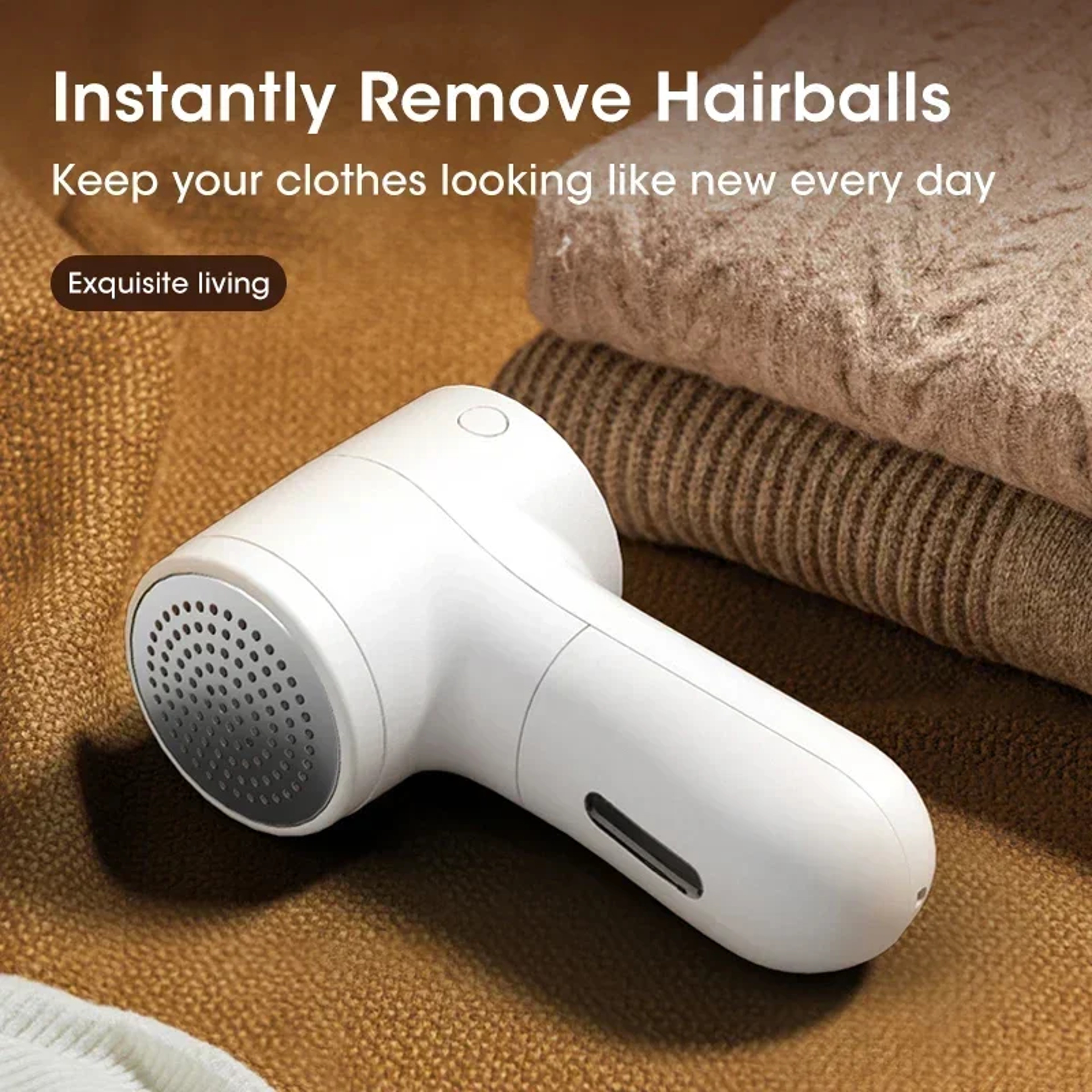Mini Portable Electric Hair Ball Trimmer – Rechargeable Handheld Clothing Hair Remover with Intelligent Display – view 4