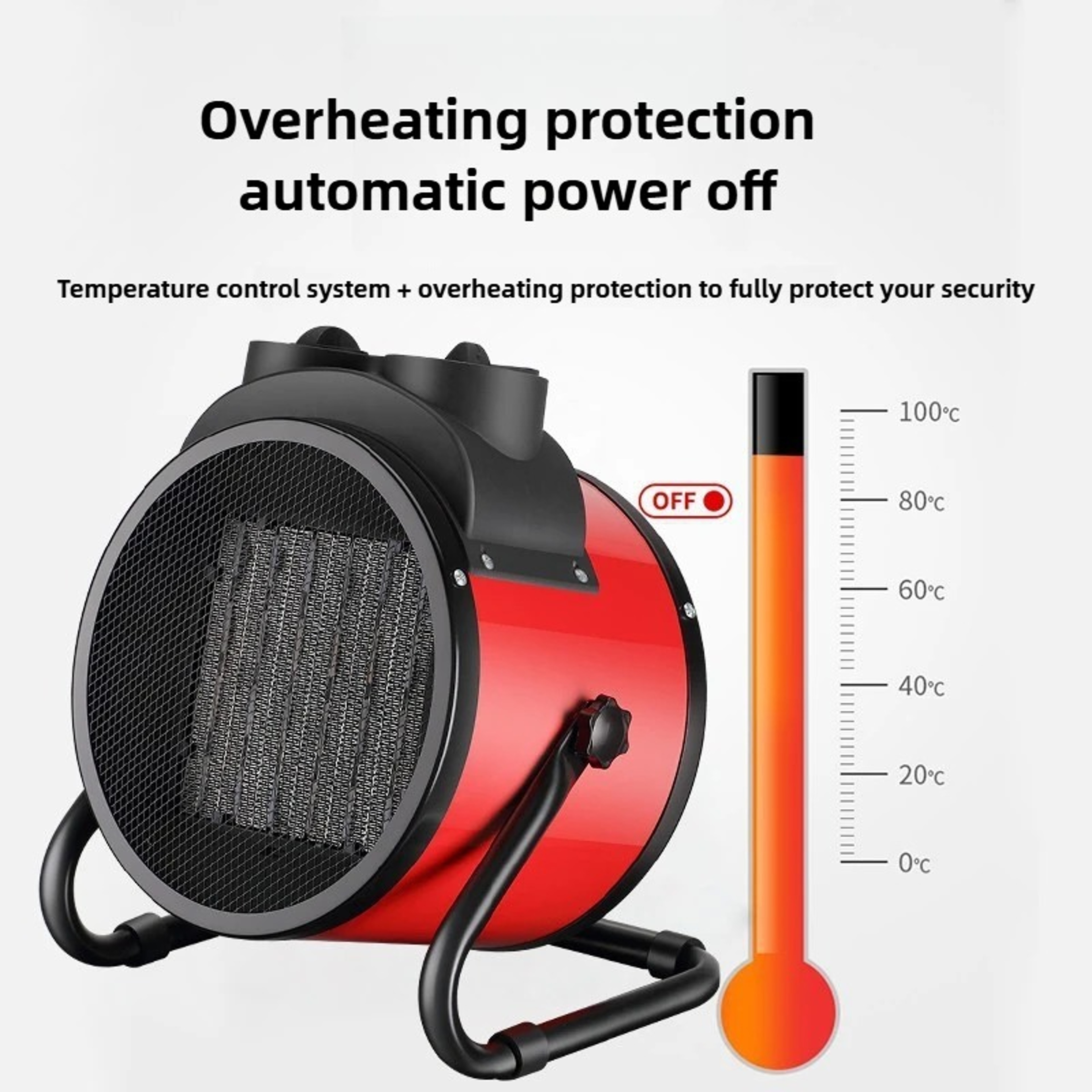Portable Space Heater With Adjustable Thermostat  Overheat Protection  Fast Heating Settings And En 4