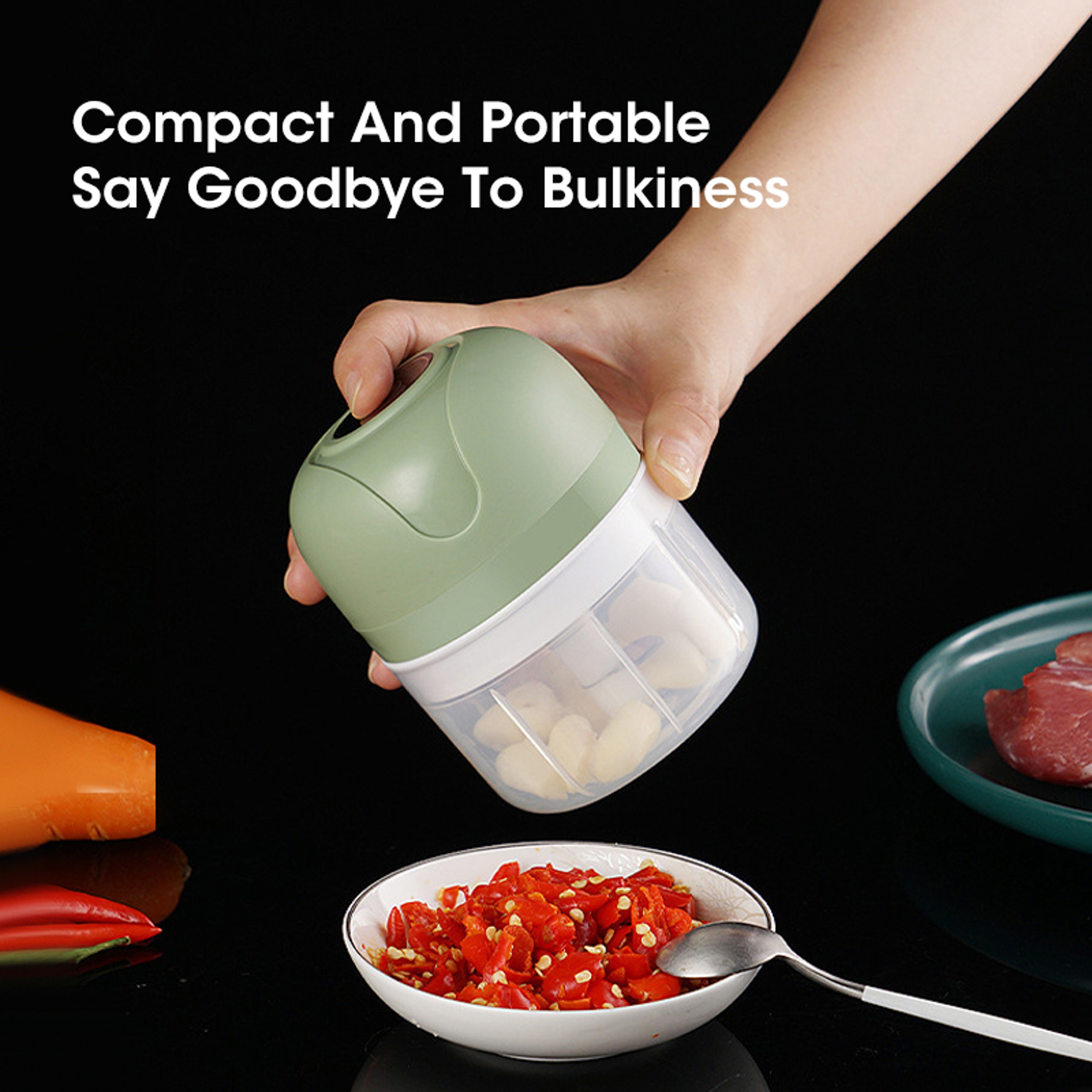 USB Portable Electric Garlic Masher & Food Chopper – Efficient Vegetable & Meat Grinder for Fast, Easy Kitchen – view 5