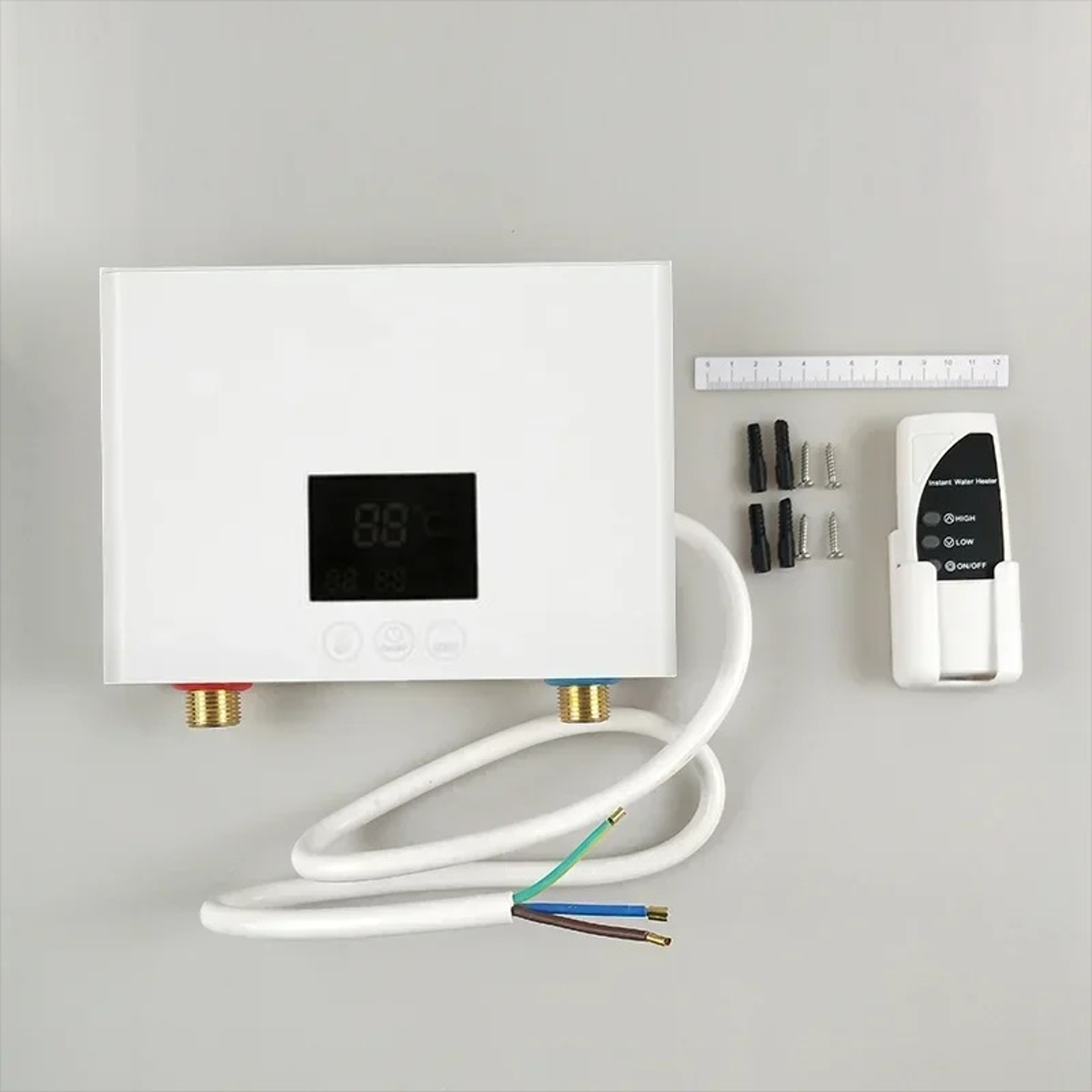 Electric Instant Tankless Water Heater – Fast Heating for Shower, Bathroom, Kitchen Sink – view 1