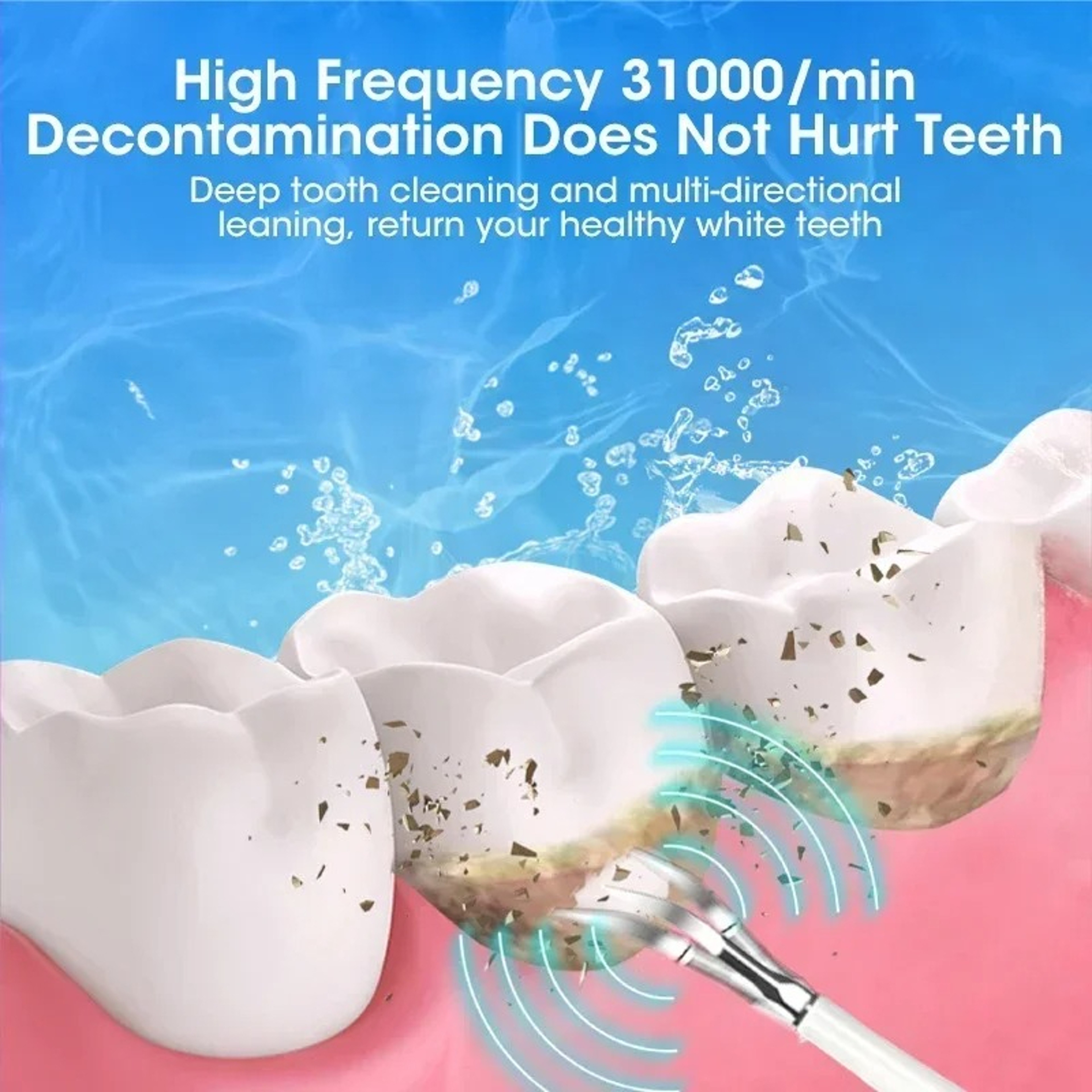 Electric Toothbrush with Sound Wave Cleaning, Teeth Whitening, and USB Charging – view 5