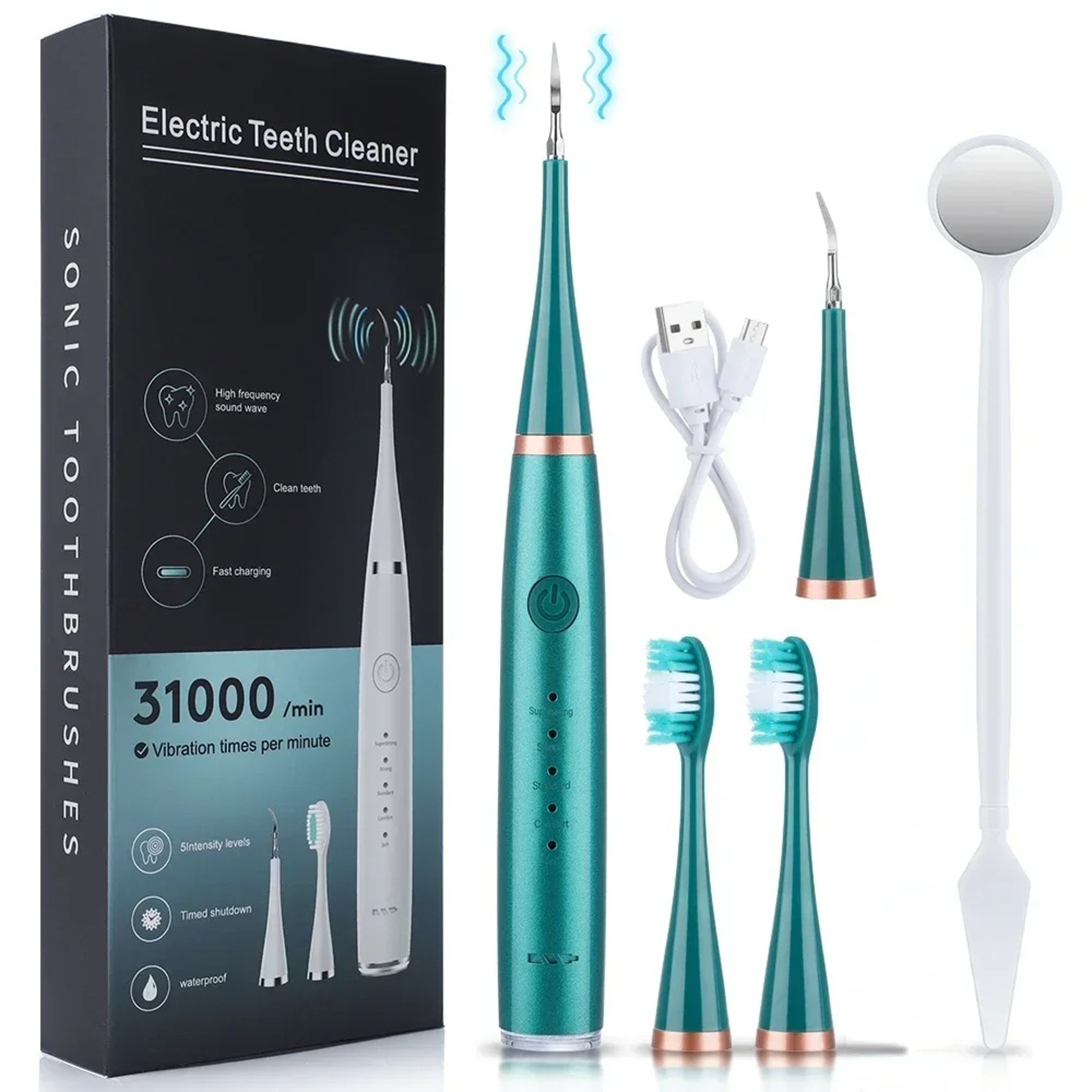 Electric Toothbrush with Sound Wave Cleaning, Teeth Whitening, and USB Charging – view 9