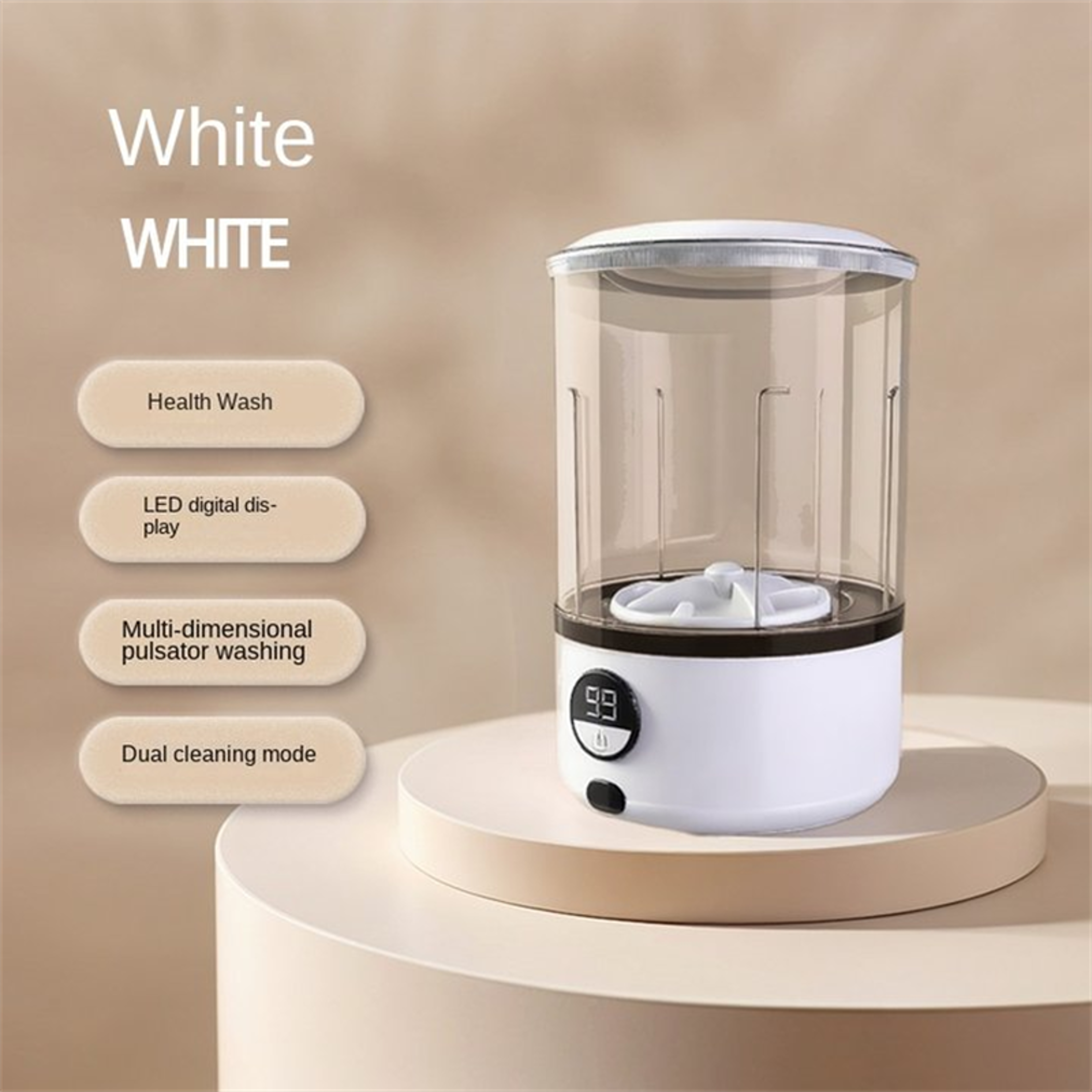 Portable Mini Washing Machine - Folding Design for Quick Underwear Laundry – view 5